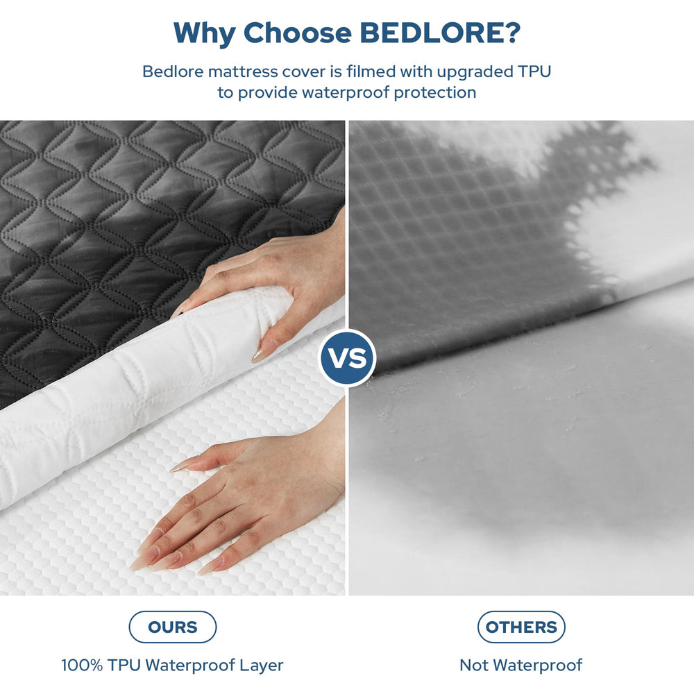 BEDLORE detalle del tejido coin quilt, superficie suave y cómoda