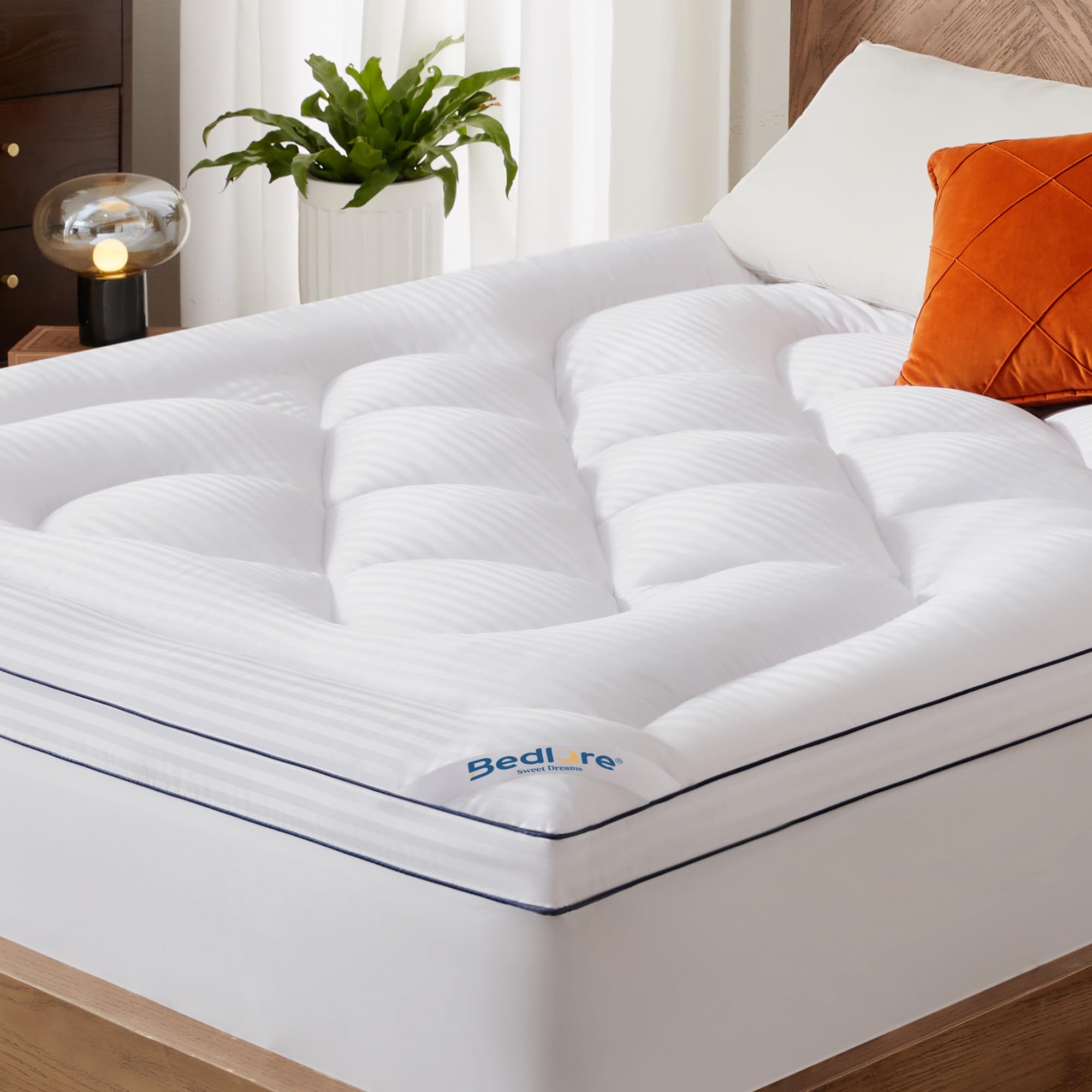 BEDLORE topper empaquetado al vacío listo para abrir, facilita transporte y almacenamiento