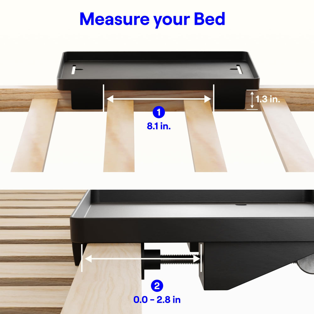 BedShelfie comparada con un portátil para ver tamaño y capacidad visible