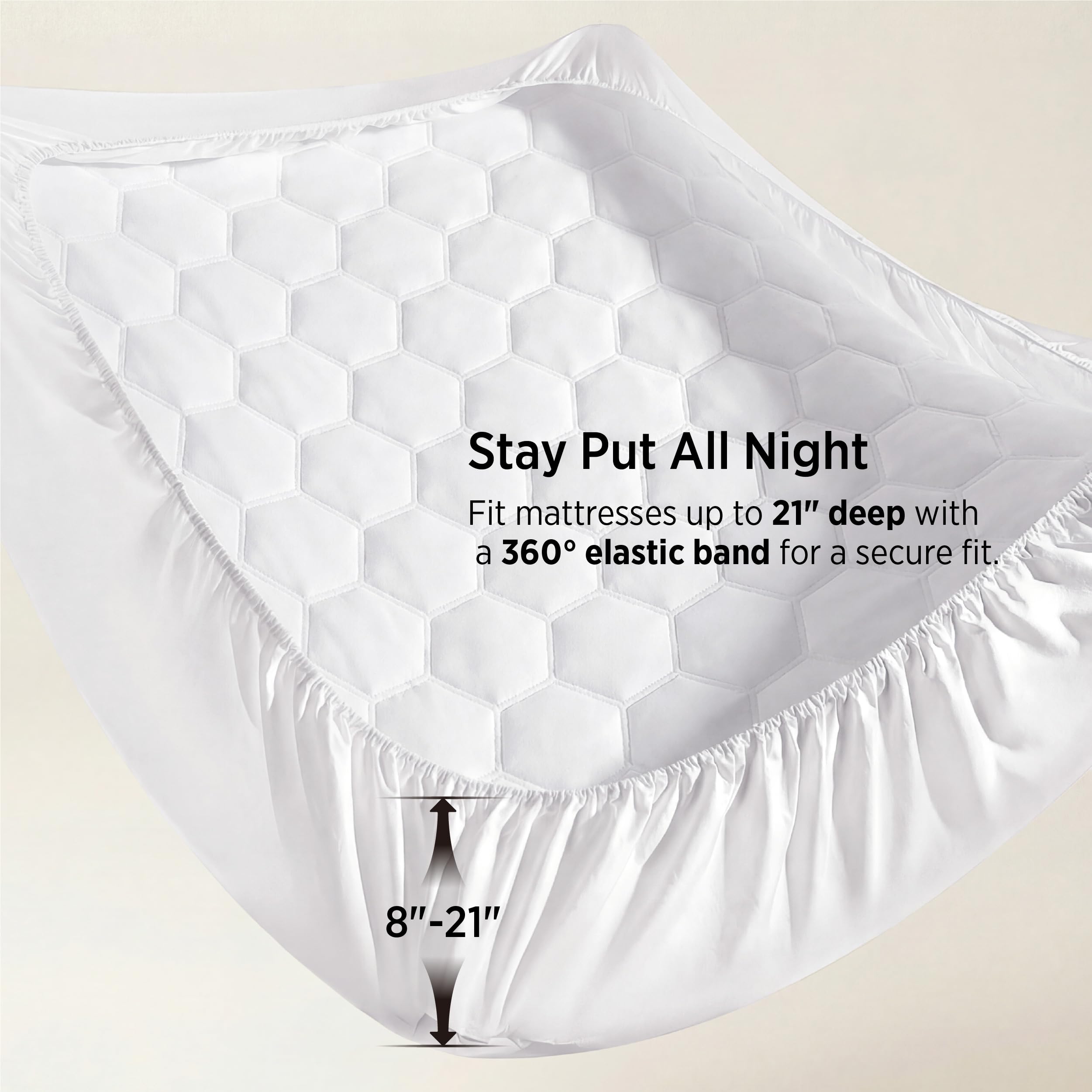Bedsure primer plano del acolchado en forma de panal que distribuye presión corporal