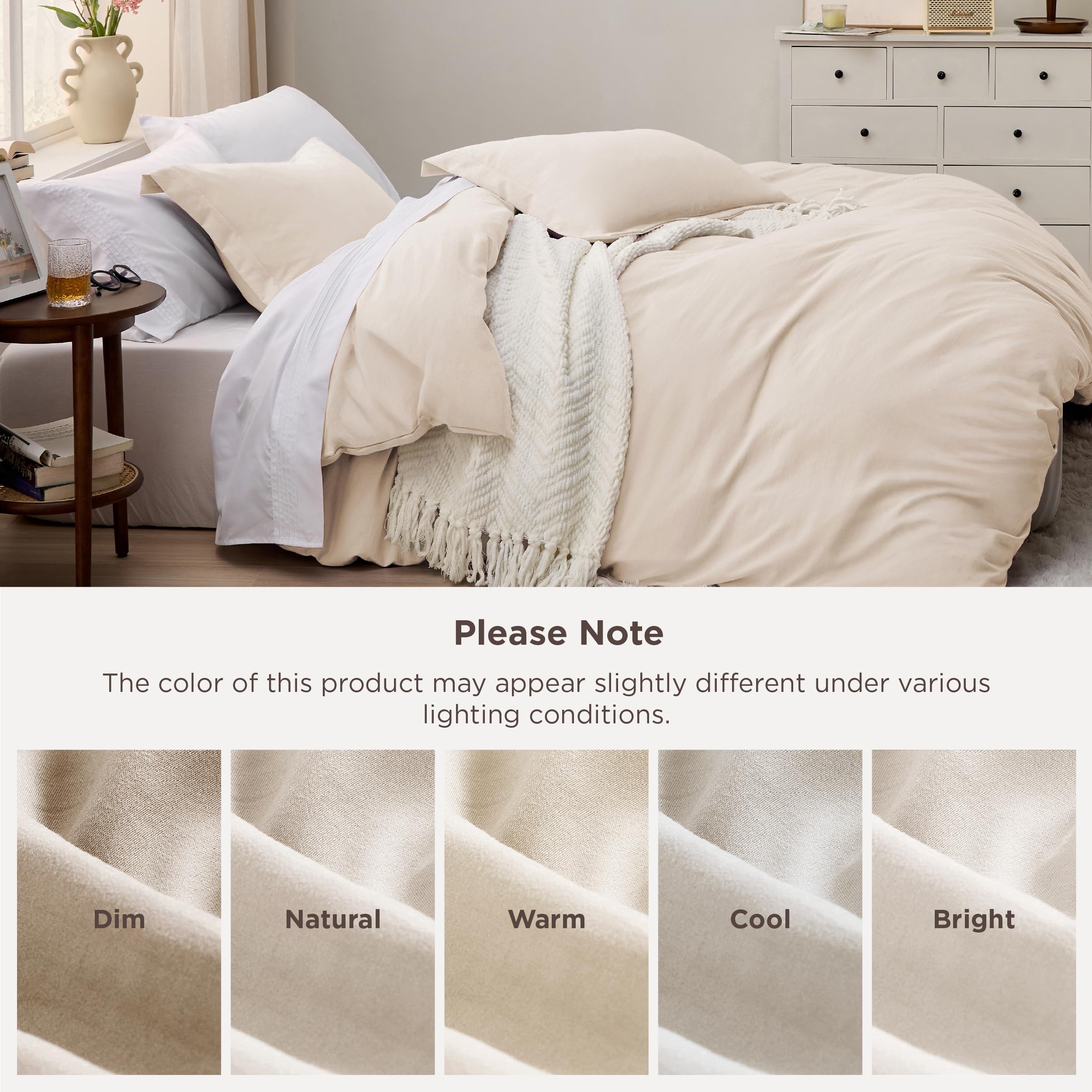 Bedsure cremallera robusta que facilita vestir y proteger el relleno del edredón