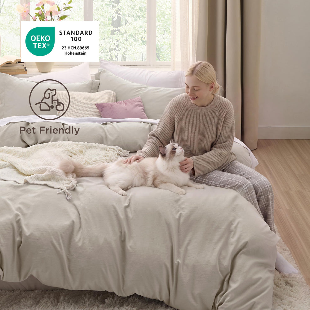 Bedsure comparación de tamaño queen para ver proporciones y caída en la cama