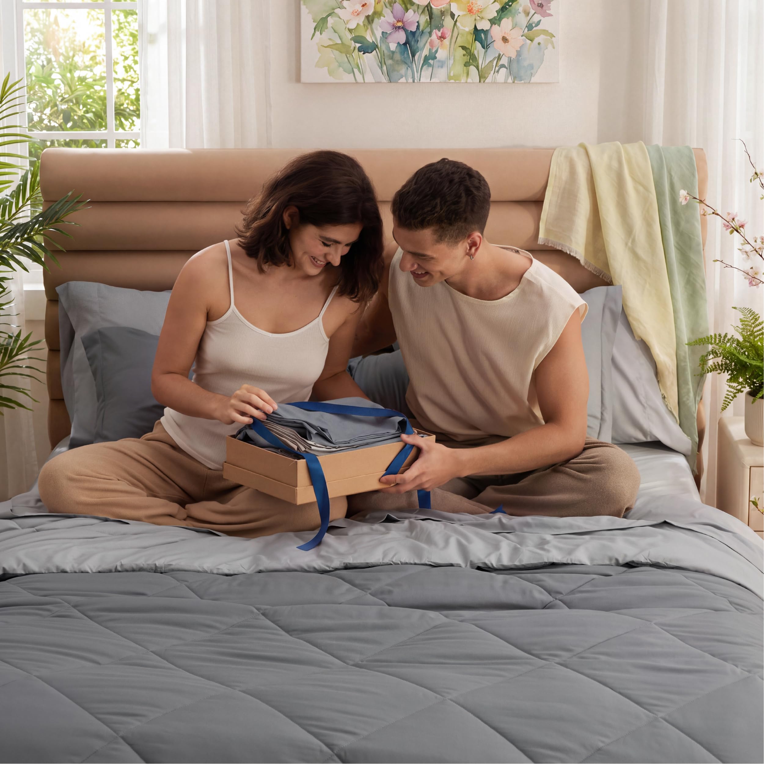 Bedsure comparación de tamaño Twin XL para visualizar proporciones exactas