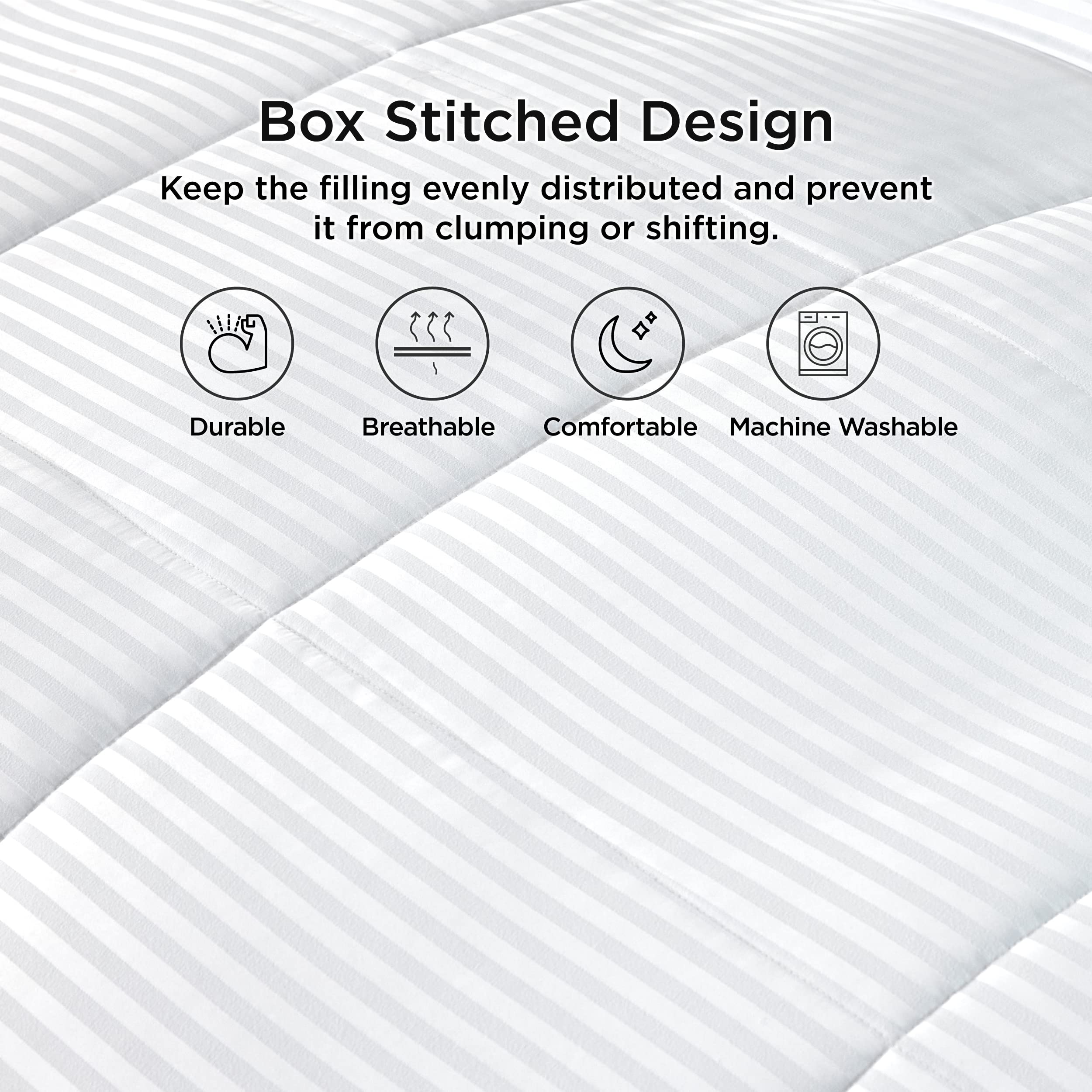 Bedsure costura en caja mantiene relleno uniforme y estable
