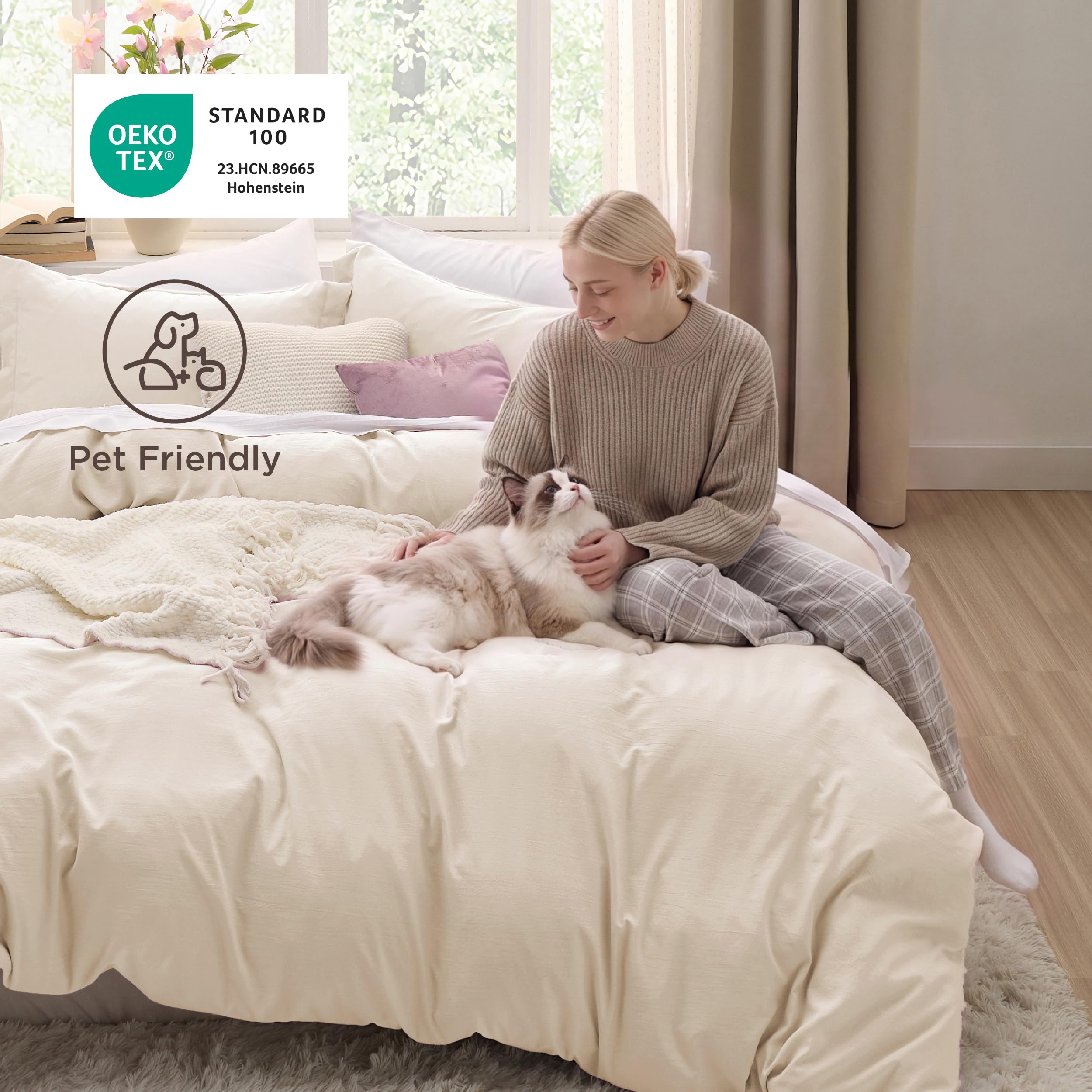 Bedsure costuras reforzadas, durabilidad y resistencia en zonas de tensión