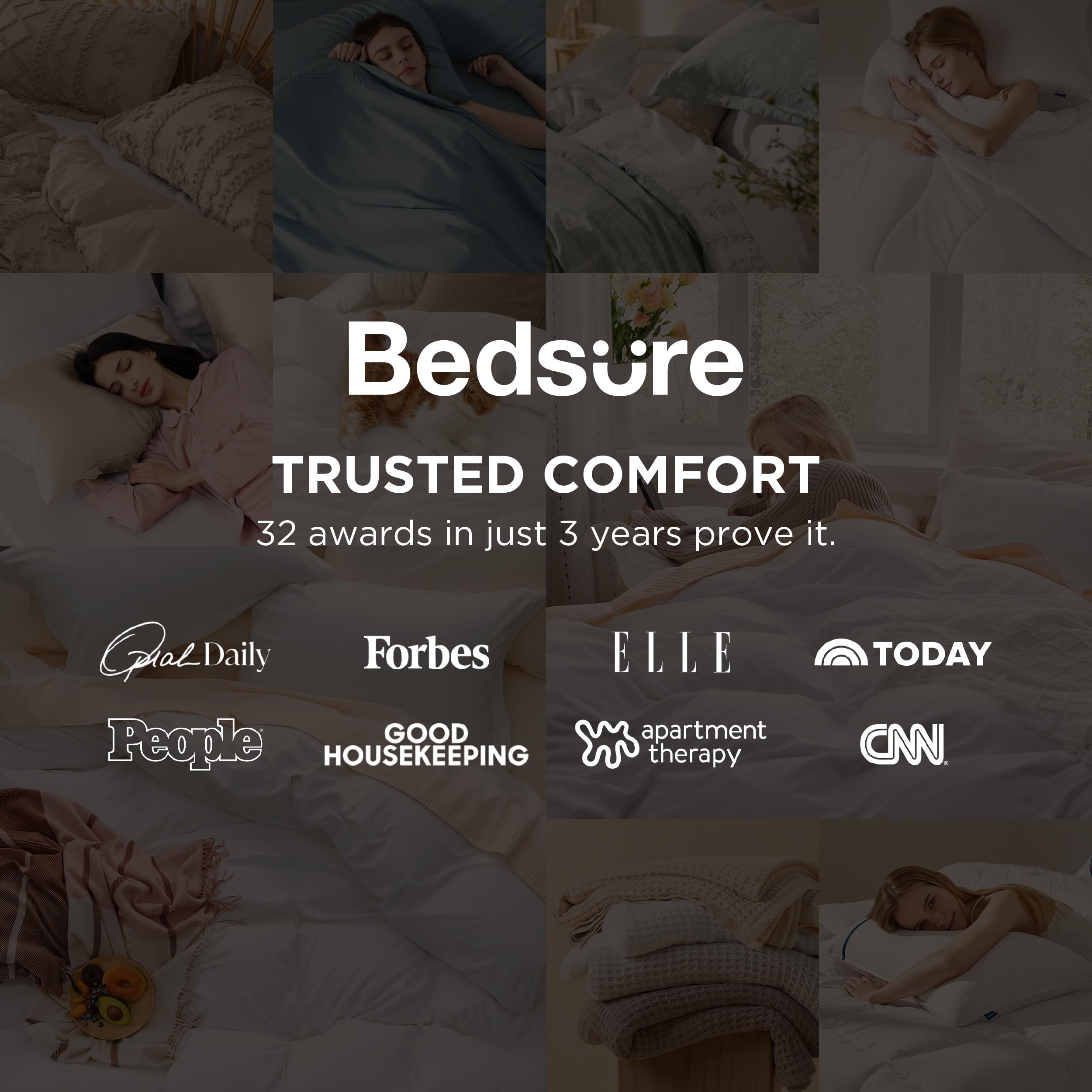 Bedsure detalle de la cremallera resistente para un cierre rápido y seguro