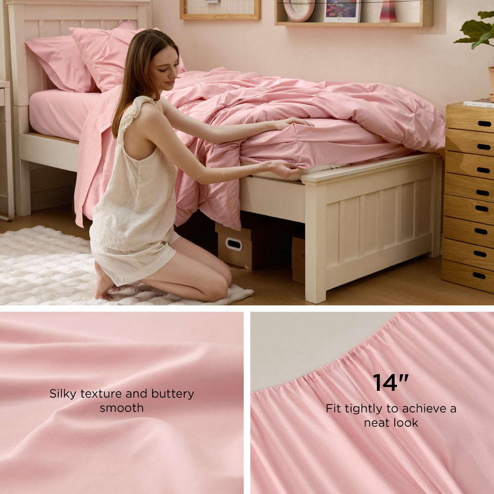 Bedsure detalle del pliegue pinch pleat, acabado elegante