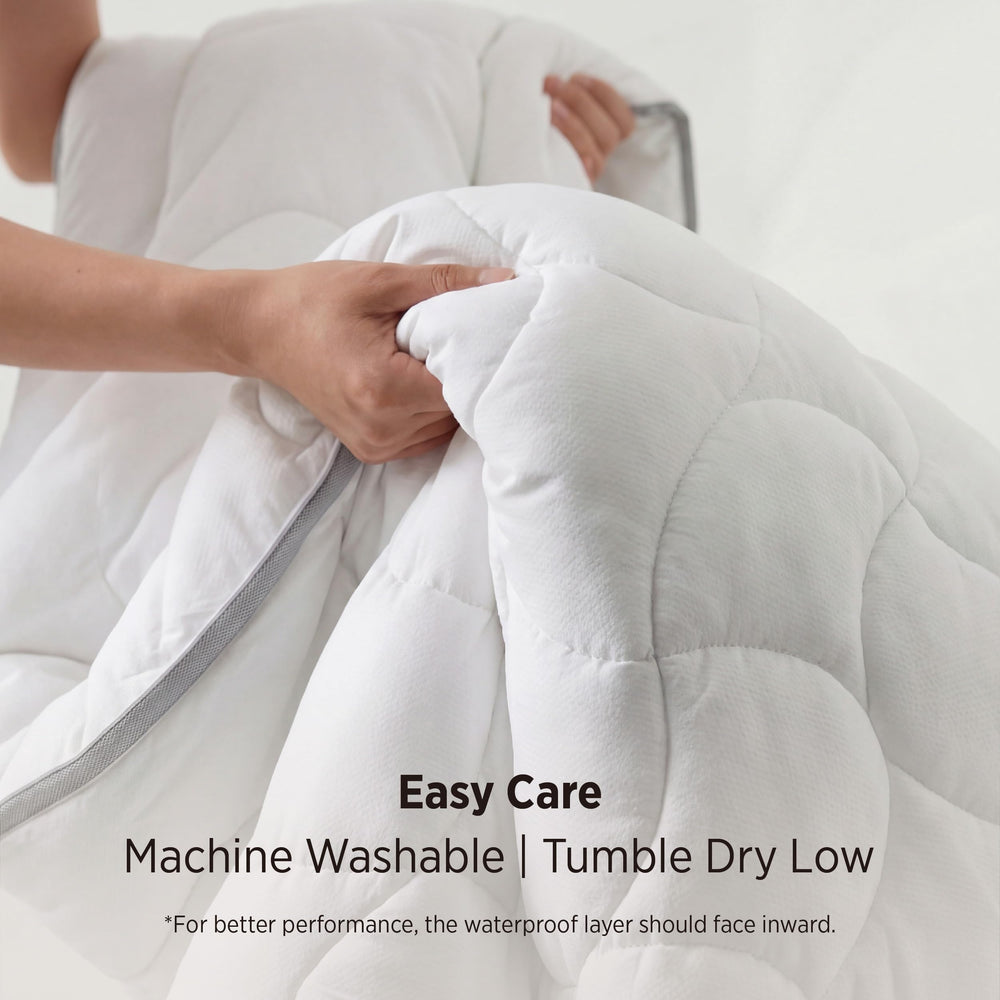 Bedsure etiqueta con instrucciones de lavado, fácil mantenimiento para uso diario