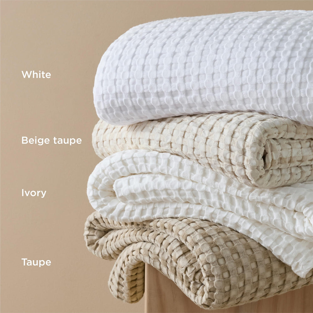 Bedsure etiqueta de materiales que indica mezcla algodón-rayón