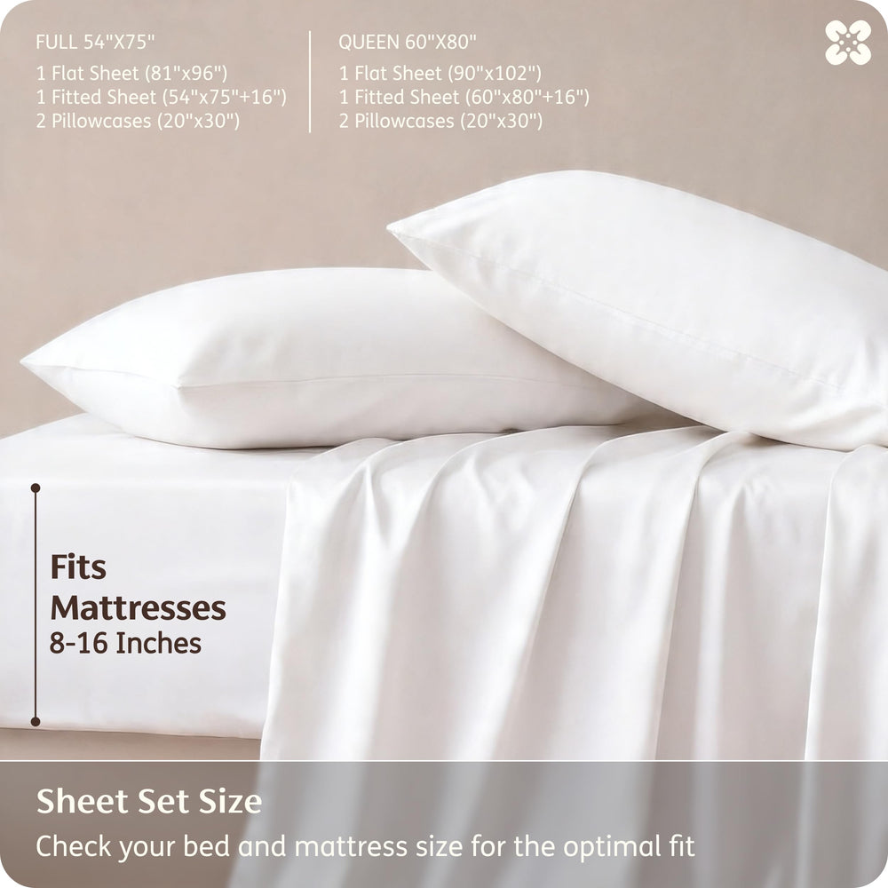 Bedsure PureWoven sábanas dobladas listas para guardar, fácil cuidado y almacenamiento ordenado