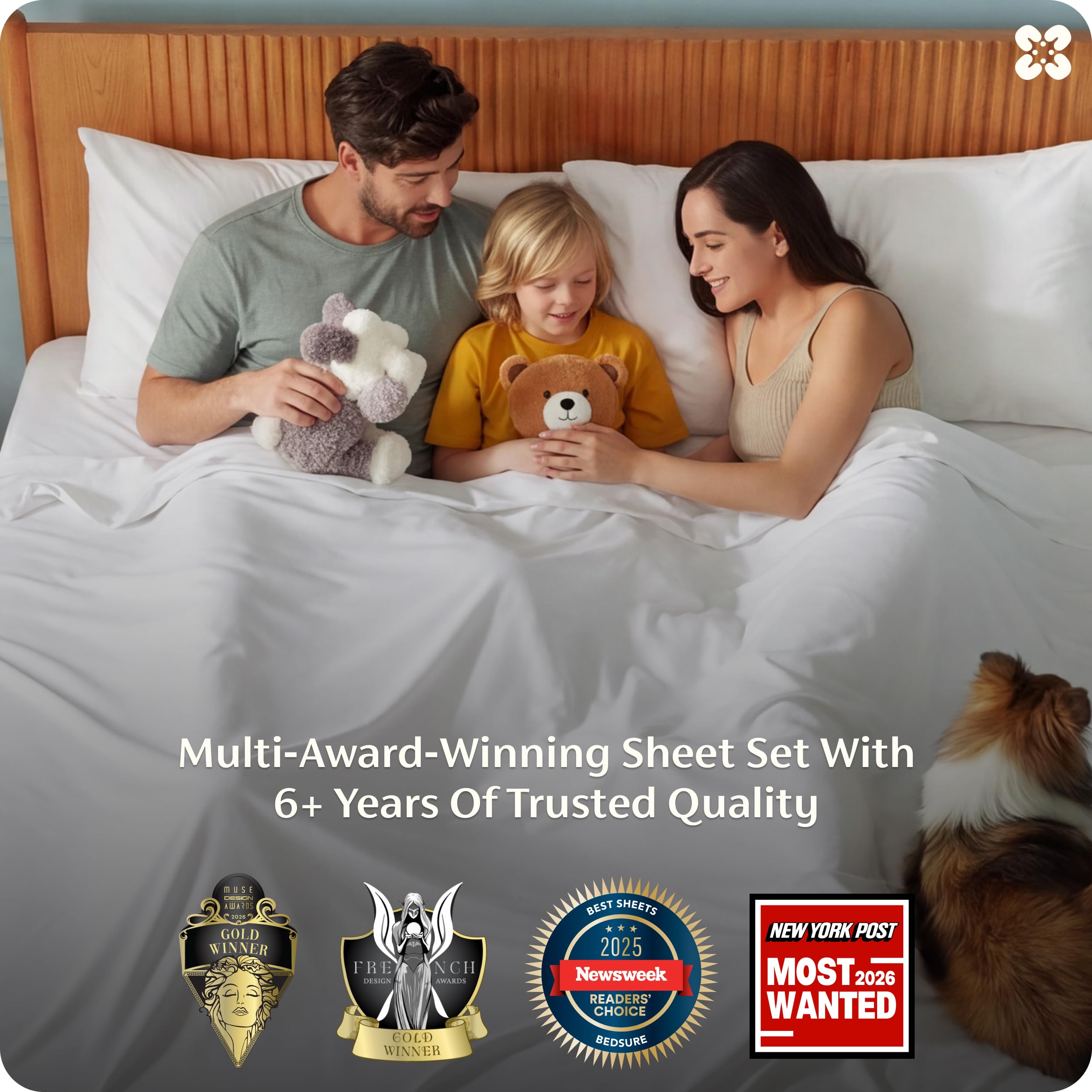 Bedsure PureWoven sábana ajustada en cama queen con elasticidad 360° que asegura buen ajuste