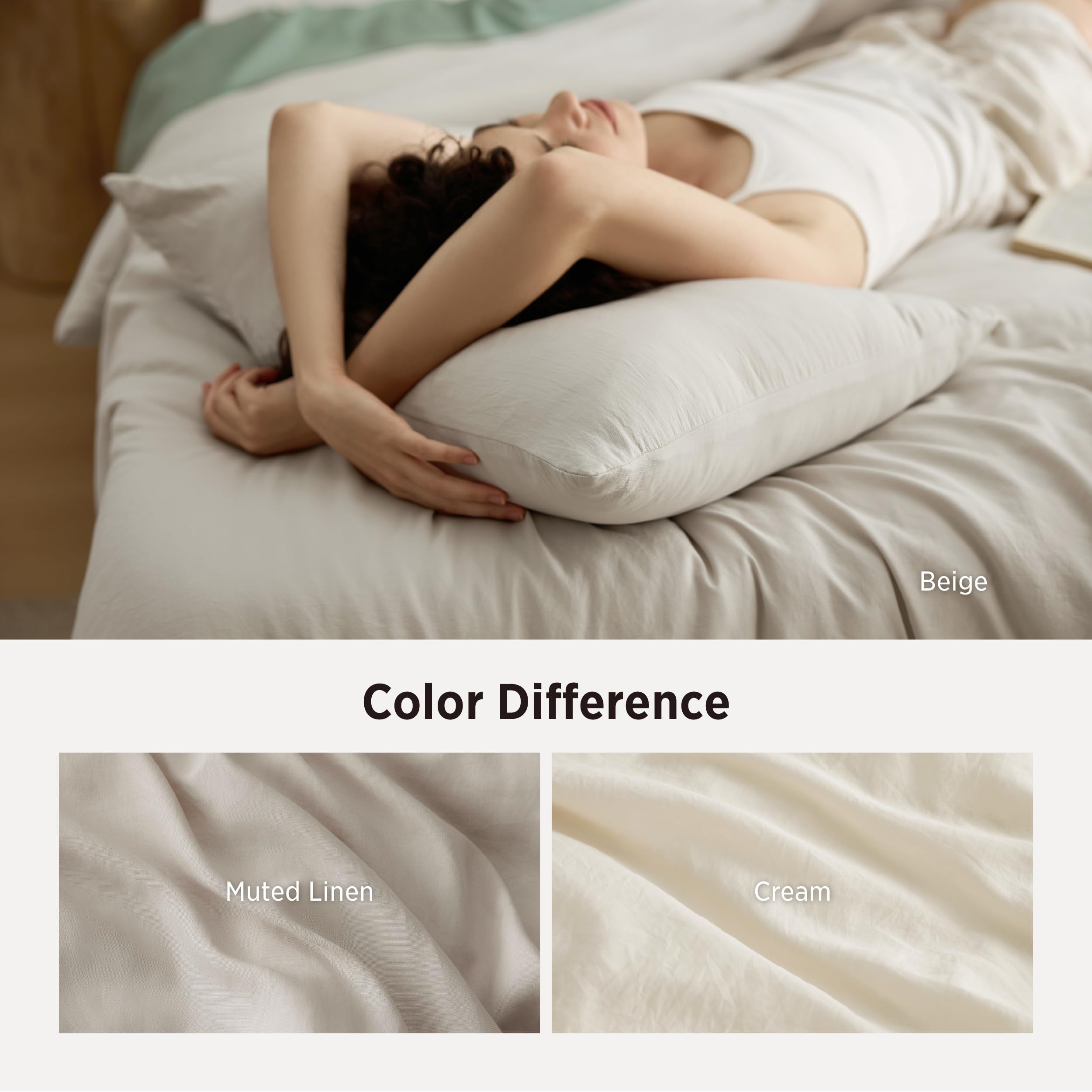 Bedsure edredón junto a cama queen para comparar tamaño real