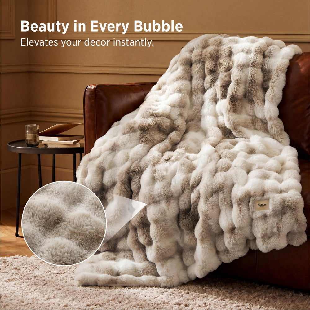 Bedsure detalle de textura en burbujas para tacto acogedor