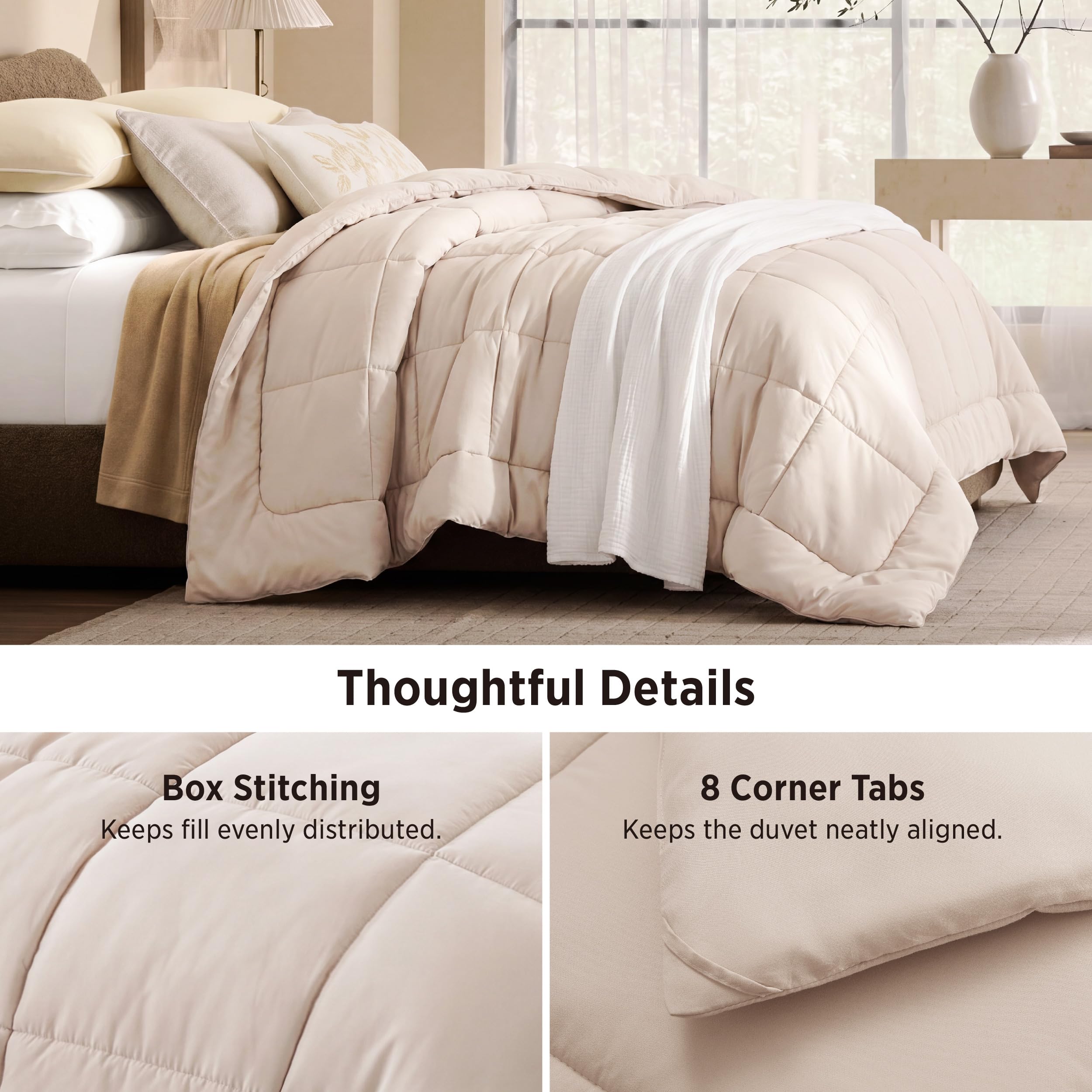 Bedsure edredón usado como inserto de duvet mostrando versatilidad de estilo
