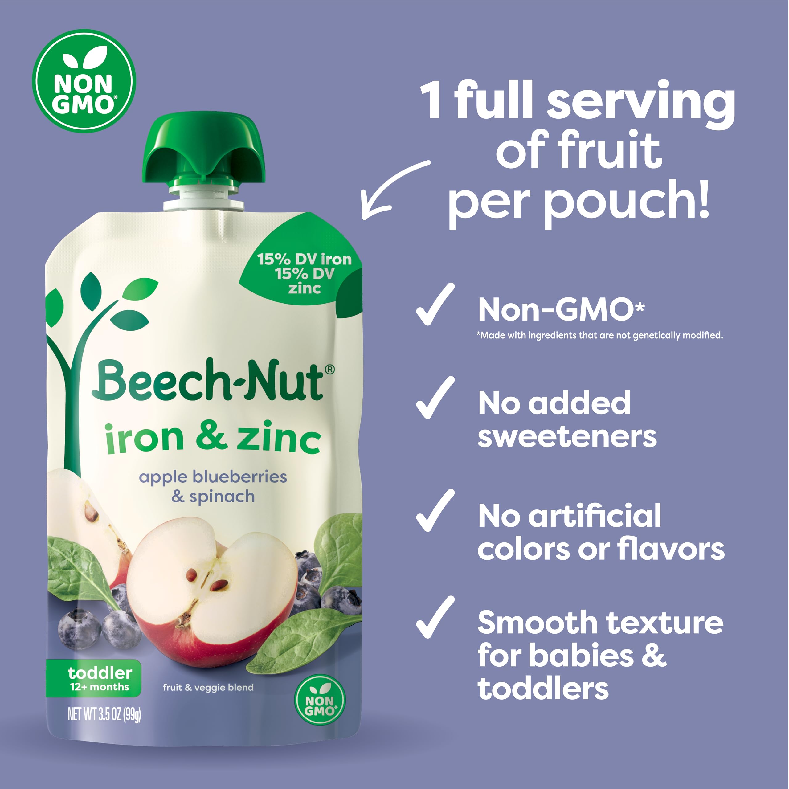 Beech-Nut bolsita en mano para comparar tamaño y comodidad
