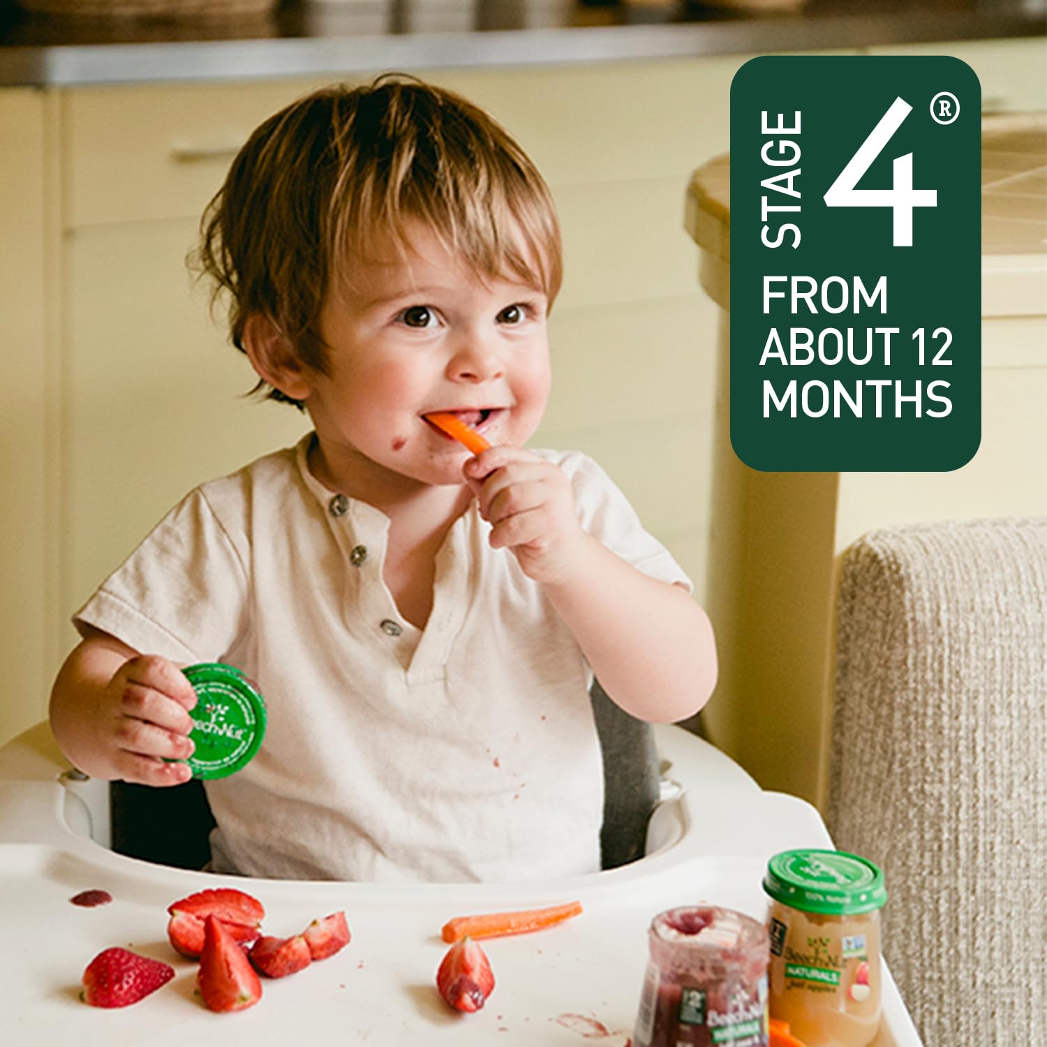 Beech-Nut family snack moment showing practical, toddler-friendly treat