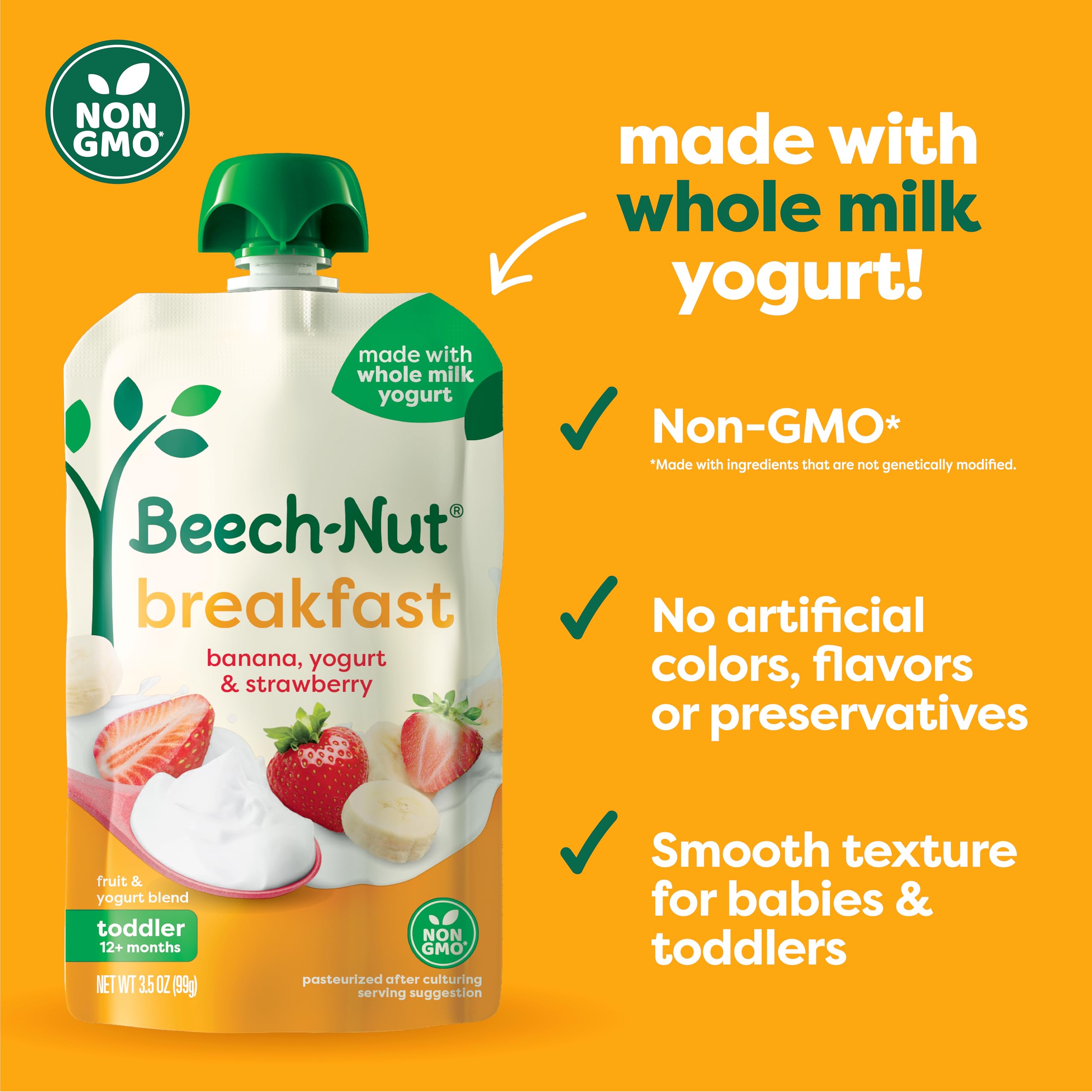 Beech-Nut bolsita en mano durante paseo, alimentación sin desorden