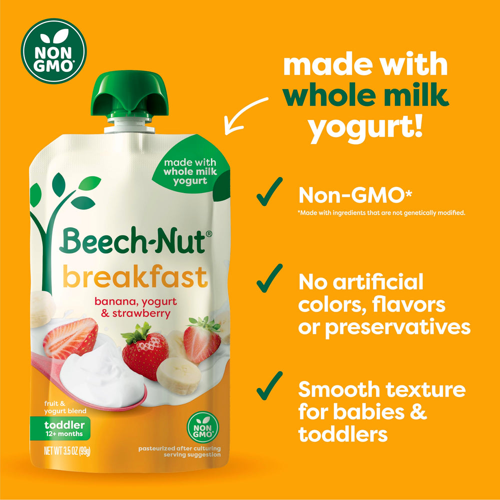 Beech-Nut bolsita en mano durante paseo, alimentación sin desorden