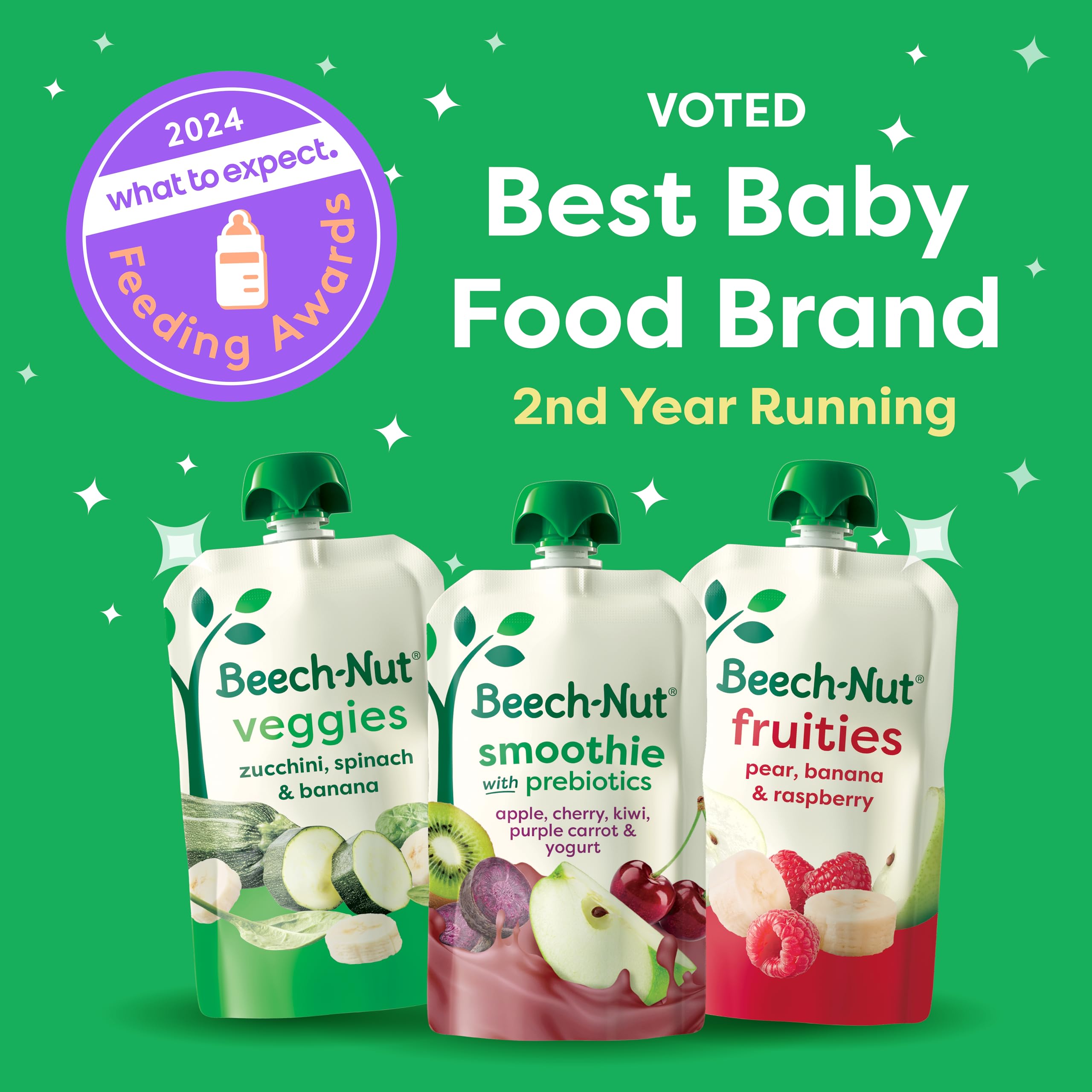 Beech-Nut escena de desayuno familiar con pouch como opción rápida y sabrosa