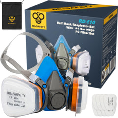 BEESAFETY mascarilla RD-510 frontal mostrando diseño ergonómico y sellado