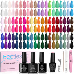 beetles set frontal mostrando 60 colores y herramientas para variedad de looks