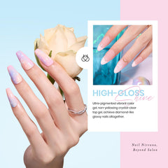 Beetles uñas en manos con acabado pastel luciendo manicura profesional
