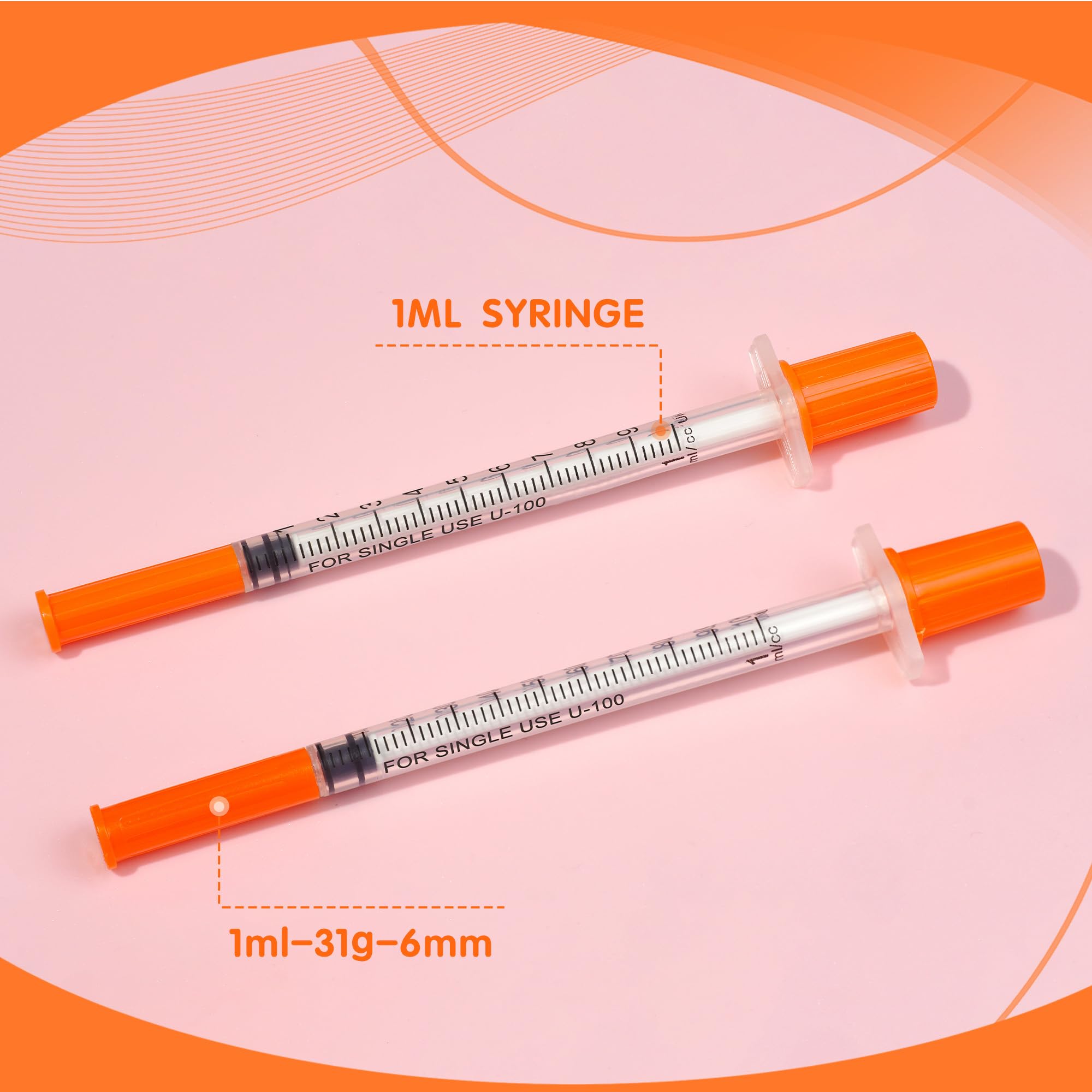 BeHerk primer plano de aguja 31G 6mm que reduce residuos y salpicaduras