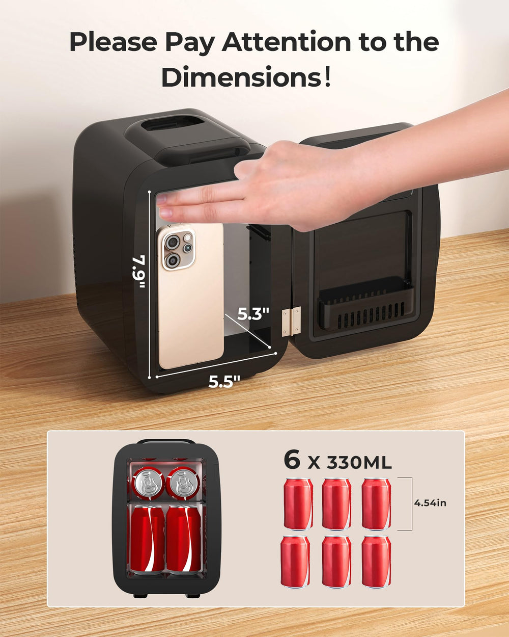 BEICHEN interior con bandeja removible organizada para latas y cosméticos frescos