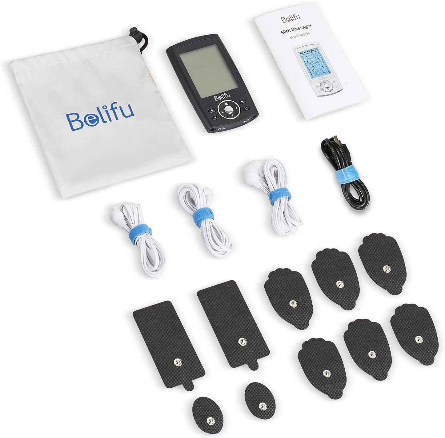 Belifu accesorios organizados con bridas evitando enredos de cables