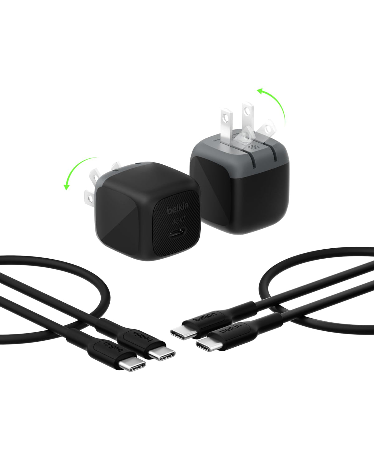Belkin adaptador 45W frontal compacto para viaje y carga rápida