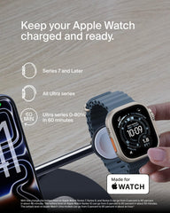 Belkin puck de Apple Watch mostrando compatibilidad y carga estable