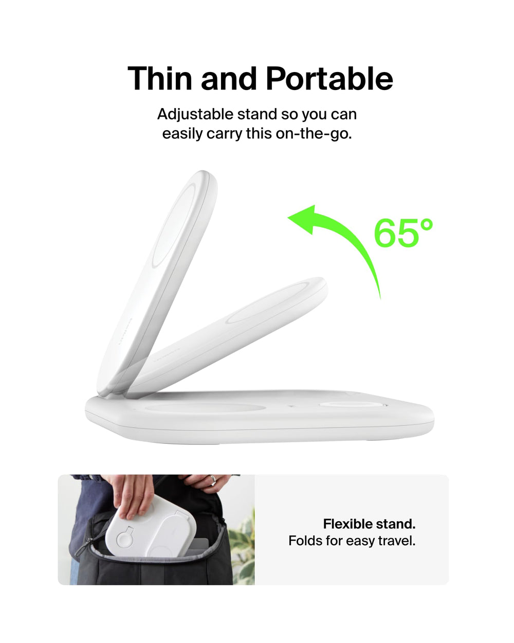 Belkin close-up de la almohadilla AirPods, recarga estable para estuches