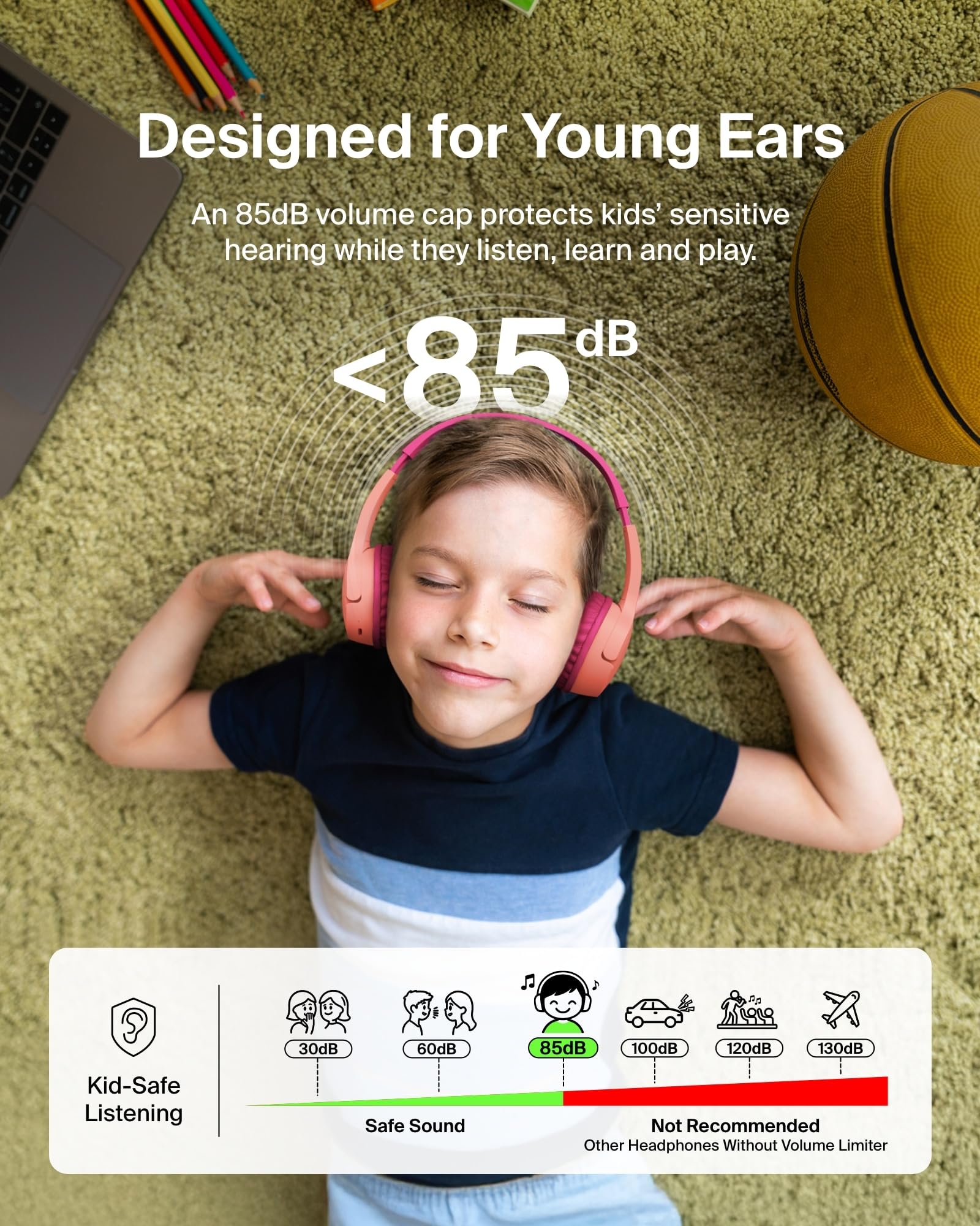 Belkin SoundForm Mini close-up cushion texture highlighting comfort and durability