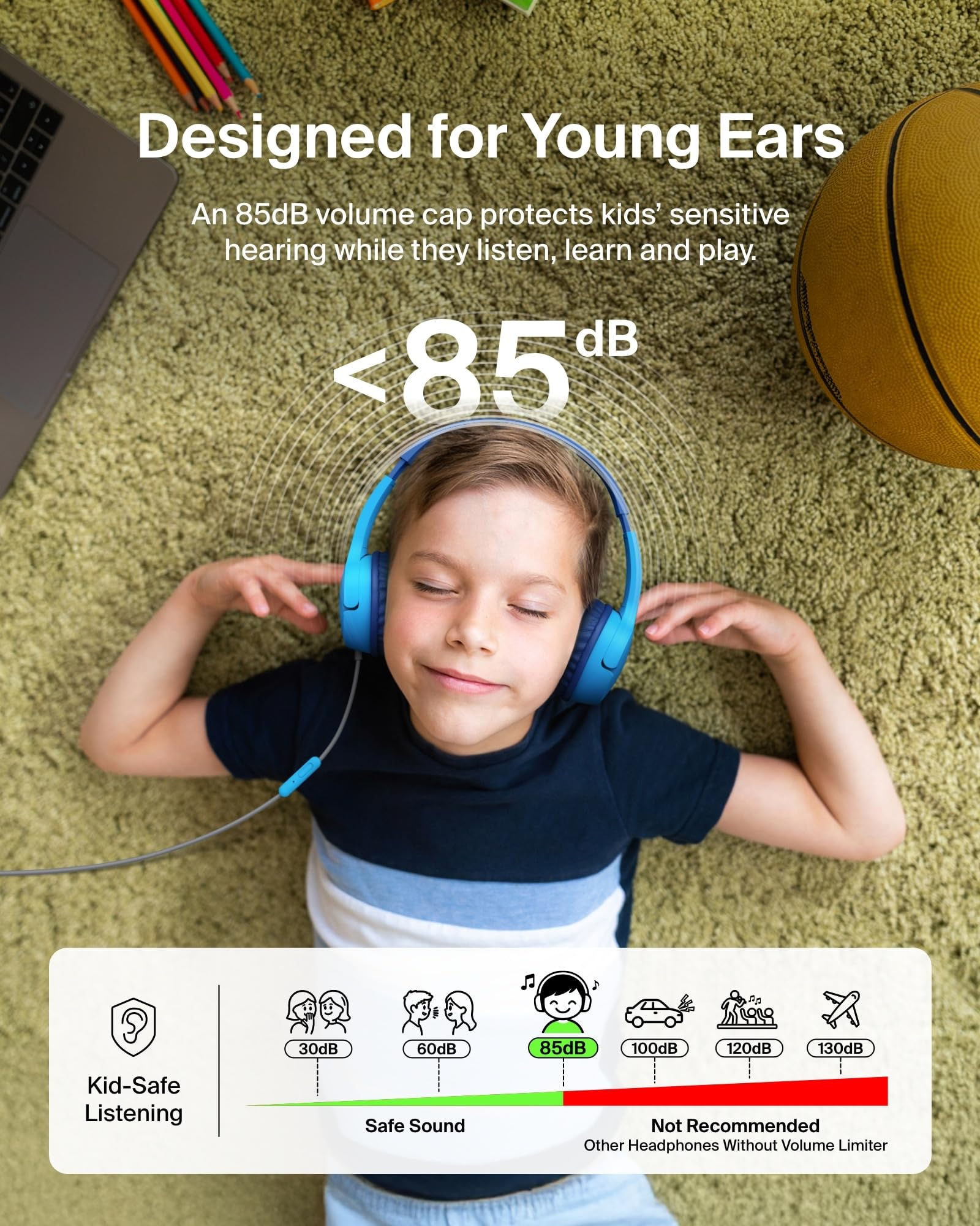 Belkin SoundForm mini detalle de almohadilla suave para comodidad prolongada