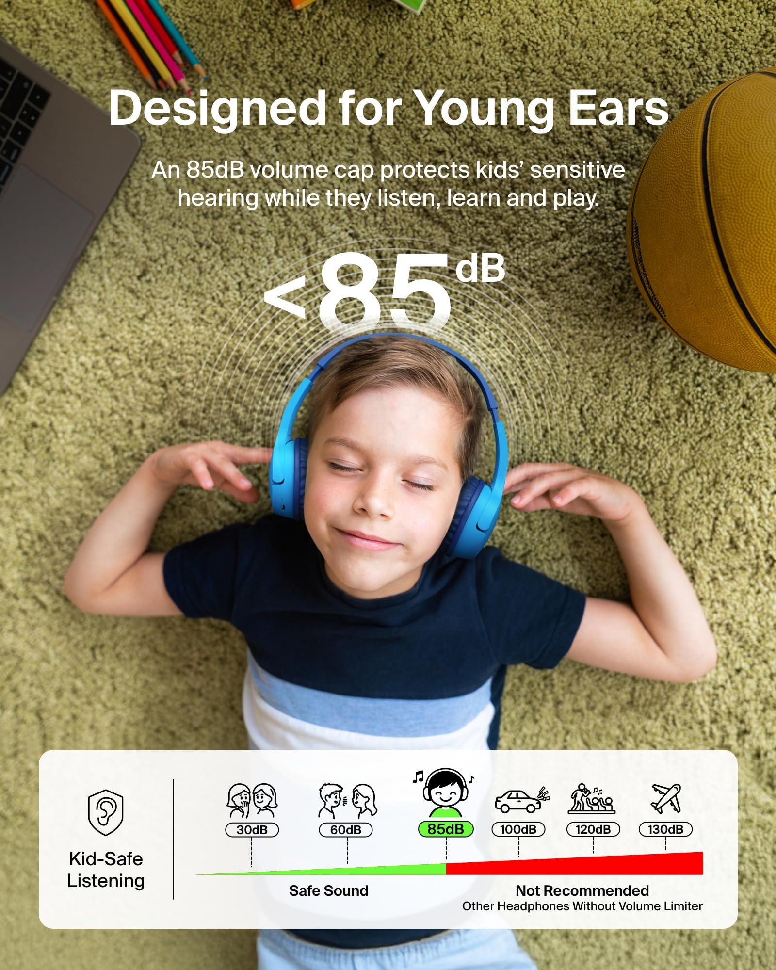 Belkin SoundForm Mini detalle del acolchado que aporta confort prolongado
