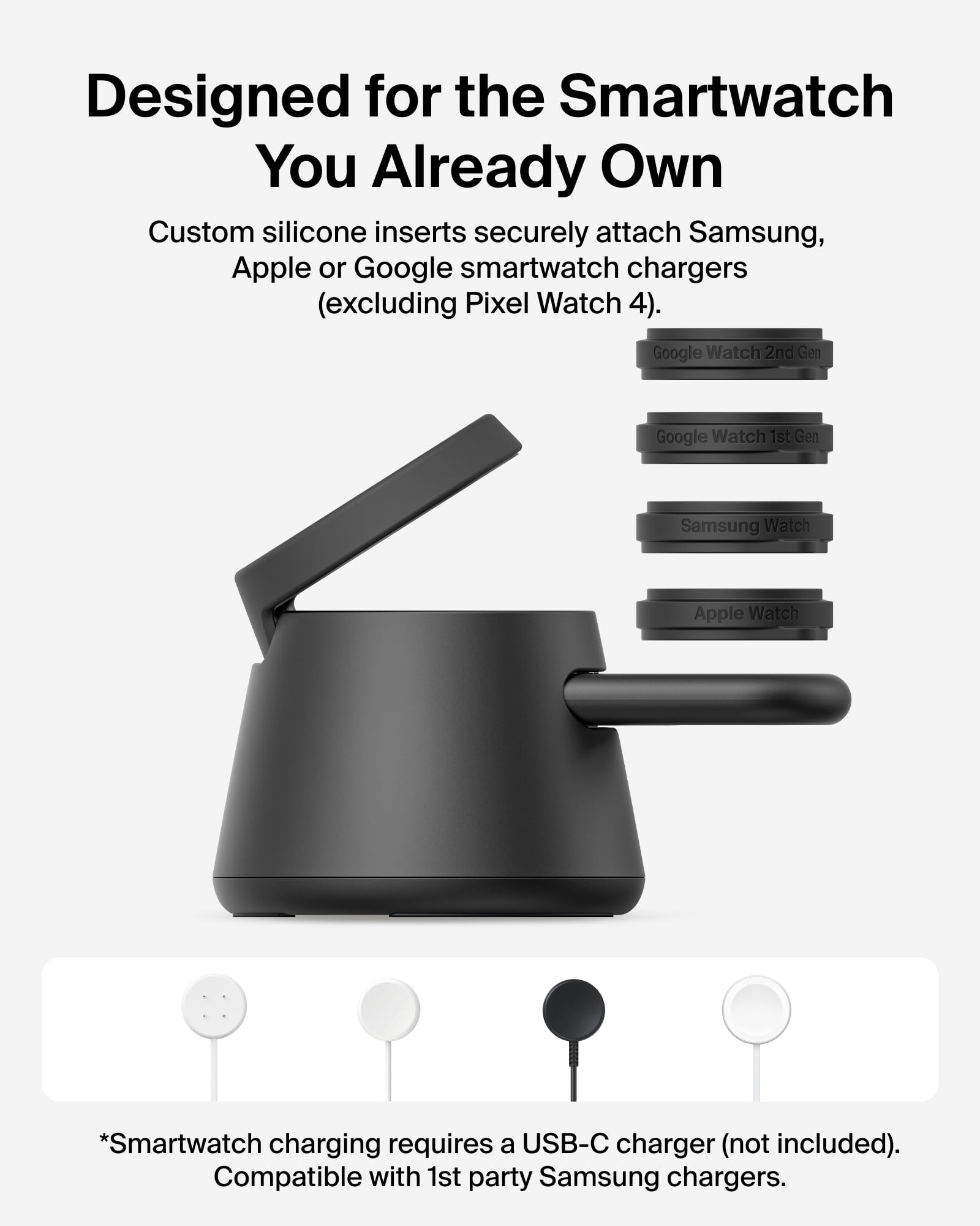 Belkin ángulo ajustable mostrado en modo soporte para ver contenido y cargar