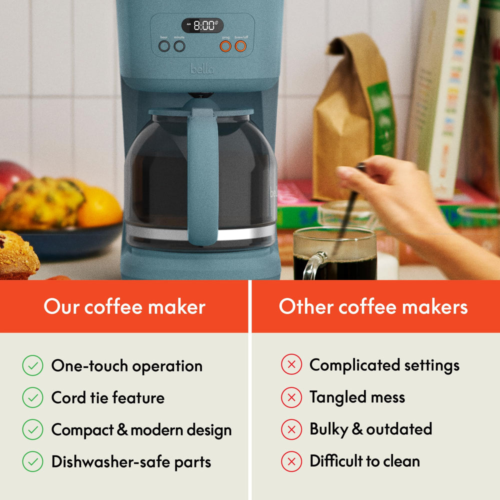 Bella función pausa y servir en acción permitiendo una taza inmediata sin goteos