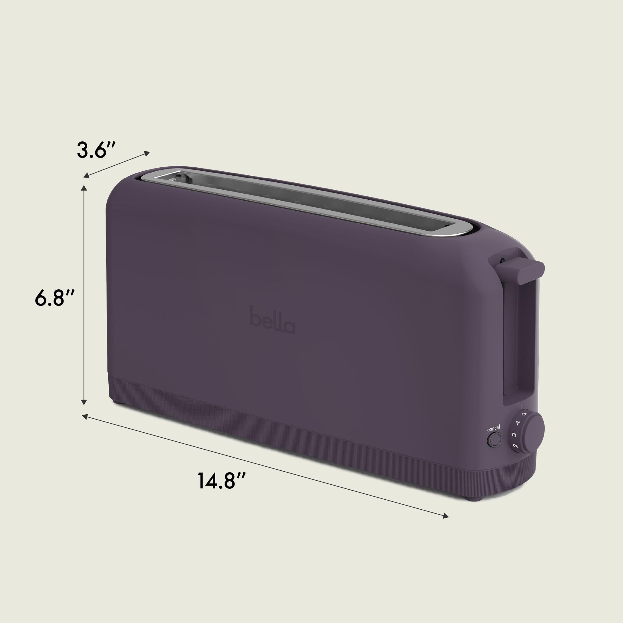 BELLA comparación de escala con utensilios, muestra tamaño compacto