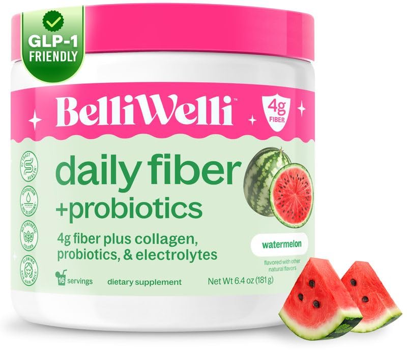 Belli Welli frente del empaque mostrando sabor Watermelon y porciones