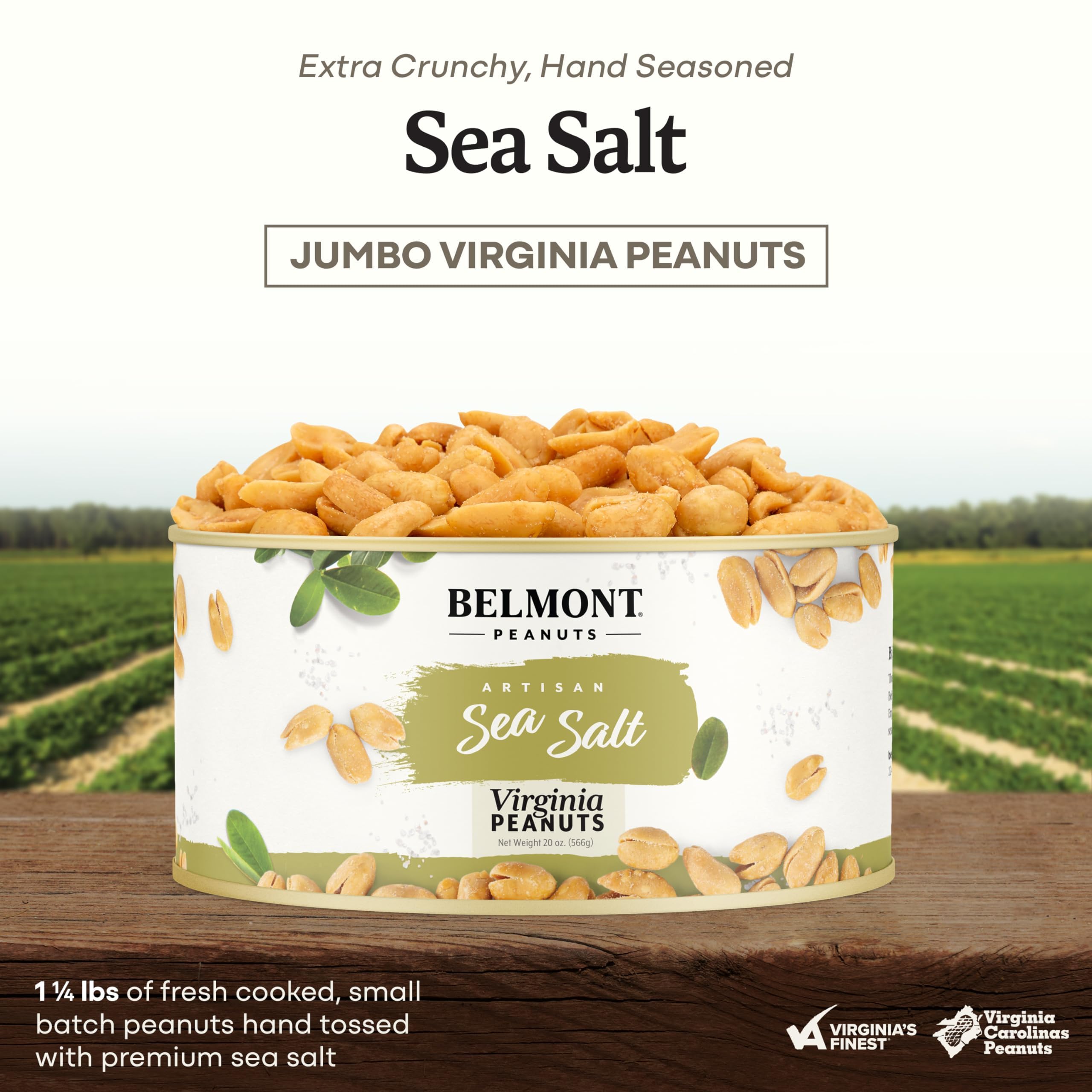 Belmont Peanuts primer plano de textura crujiente y tostado uniforme
