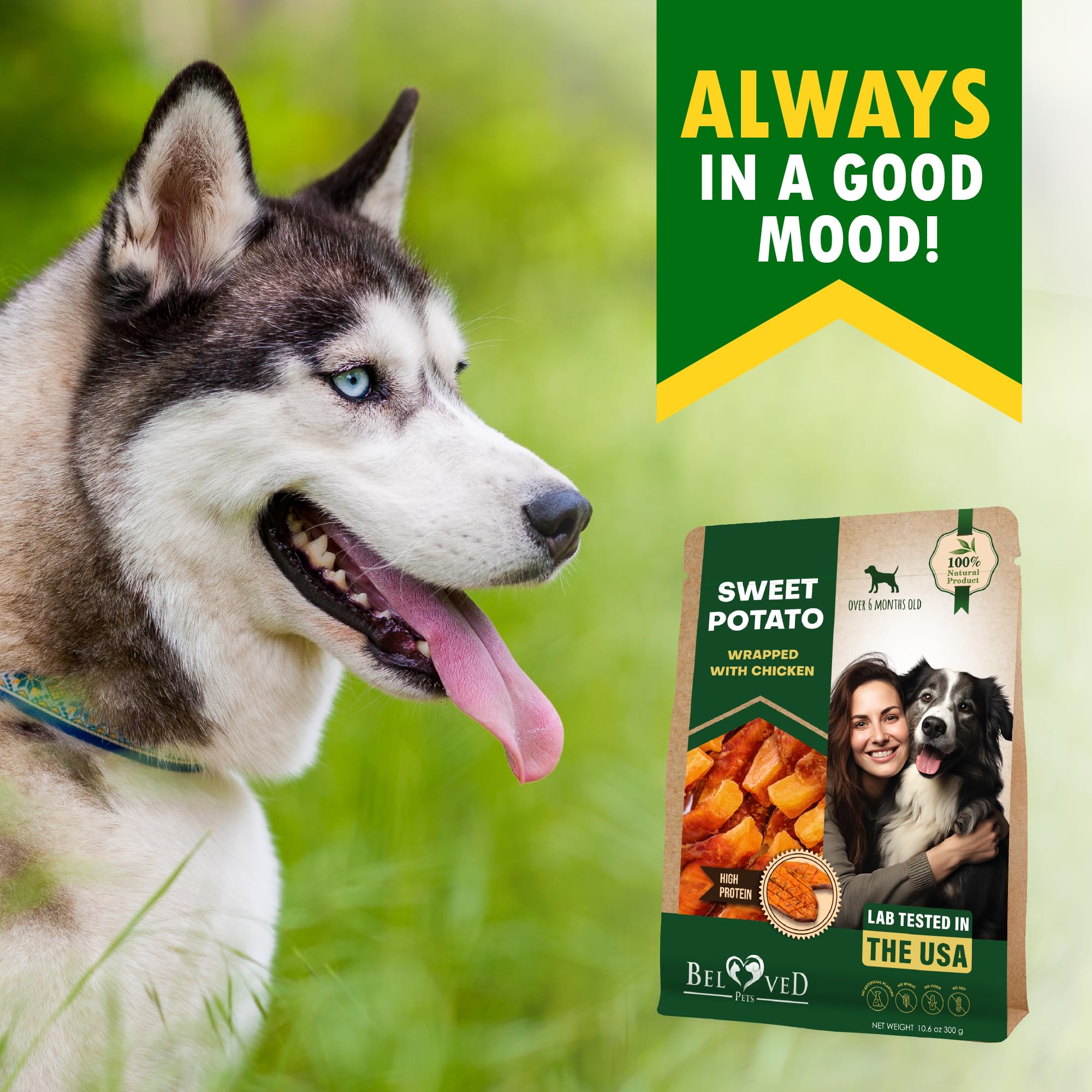 Beloved Pets entrenador usando tiras como premio durante una sesión de adiestramiento