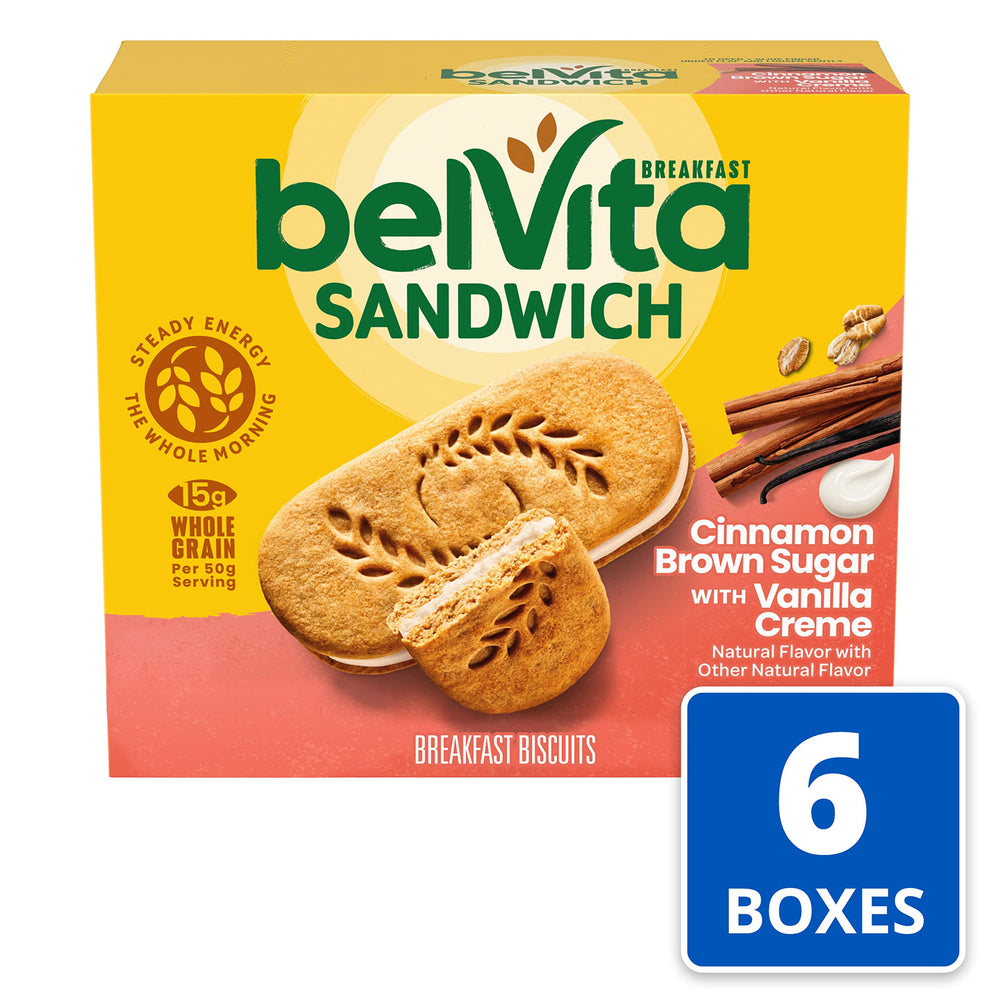 belVita detalle de textura de galleta con canela que resalta sabor