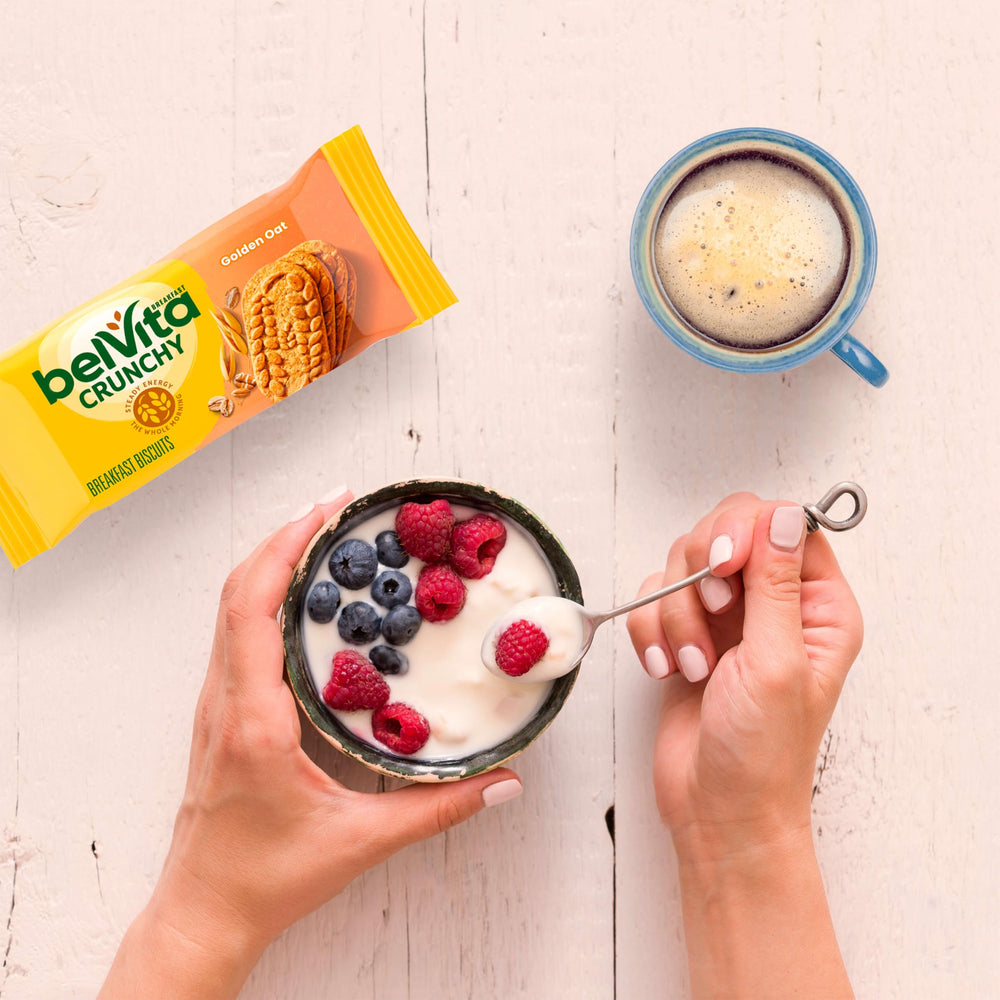 belVita multipack con cajas apiladas para almacenamiento