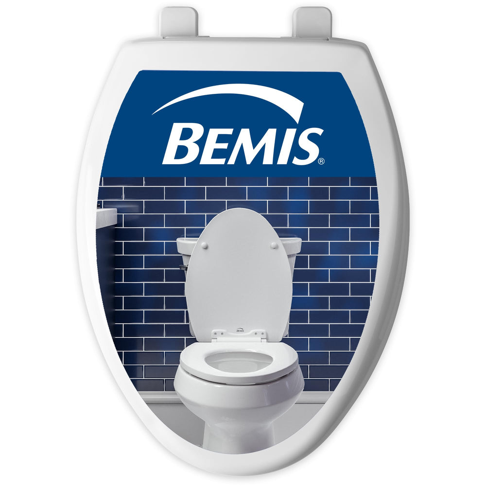 Bemis vista frontal del asiento blanco que mejora aspecto del baño