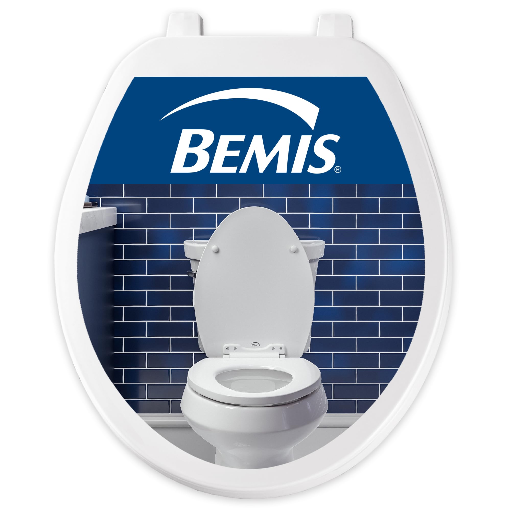 Bemis asiento frontal blanco mostrando diseño estético y ajuste seguro