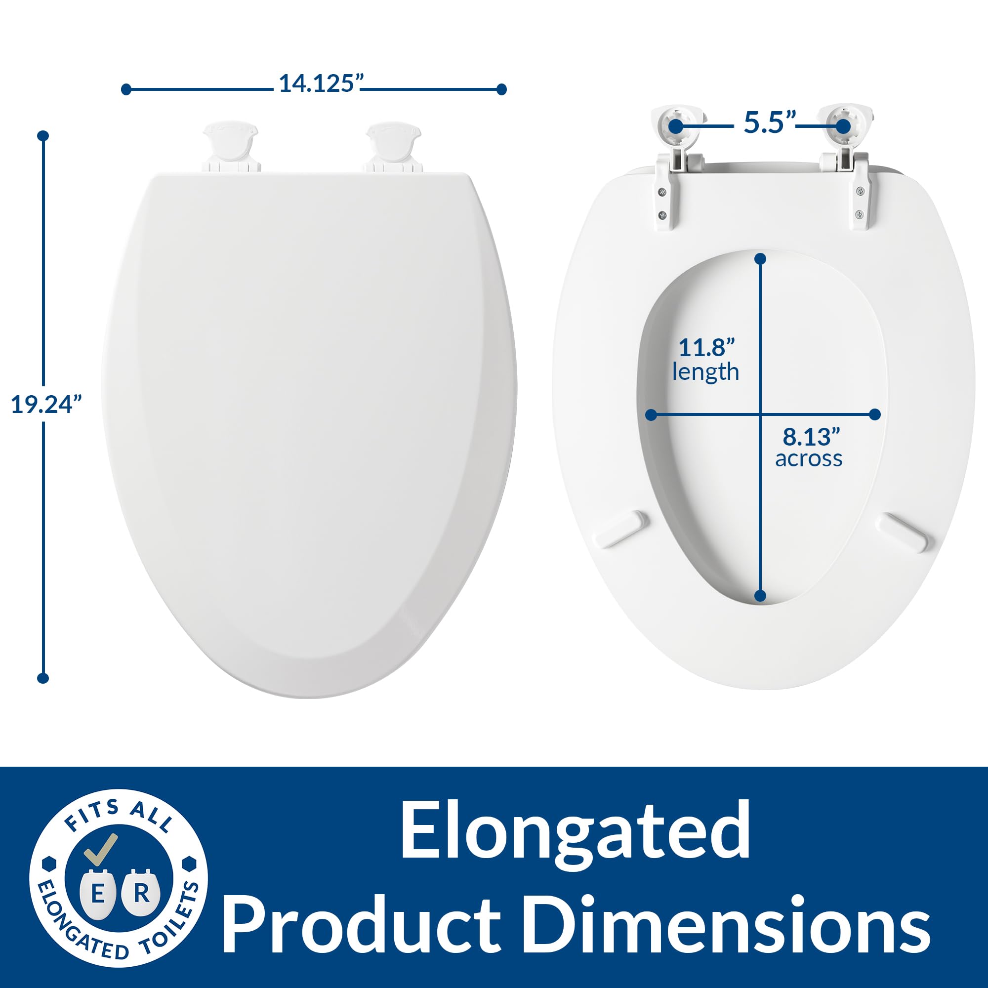 Bemis bisagras Easy Clean desmontables para limpieza rápida