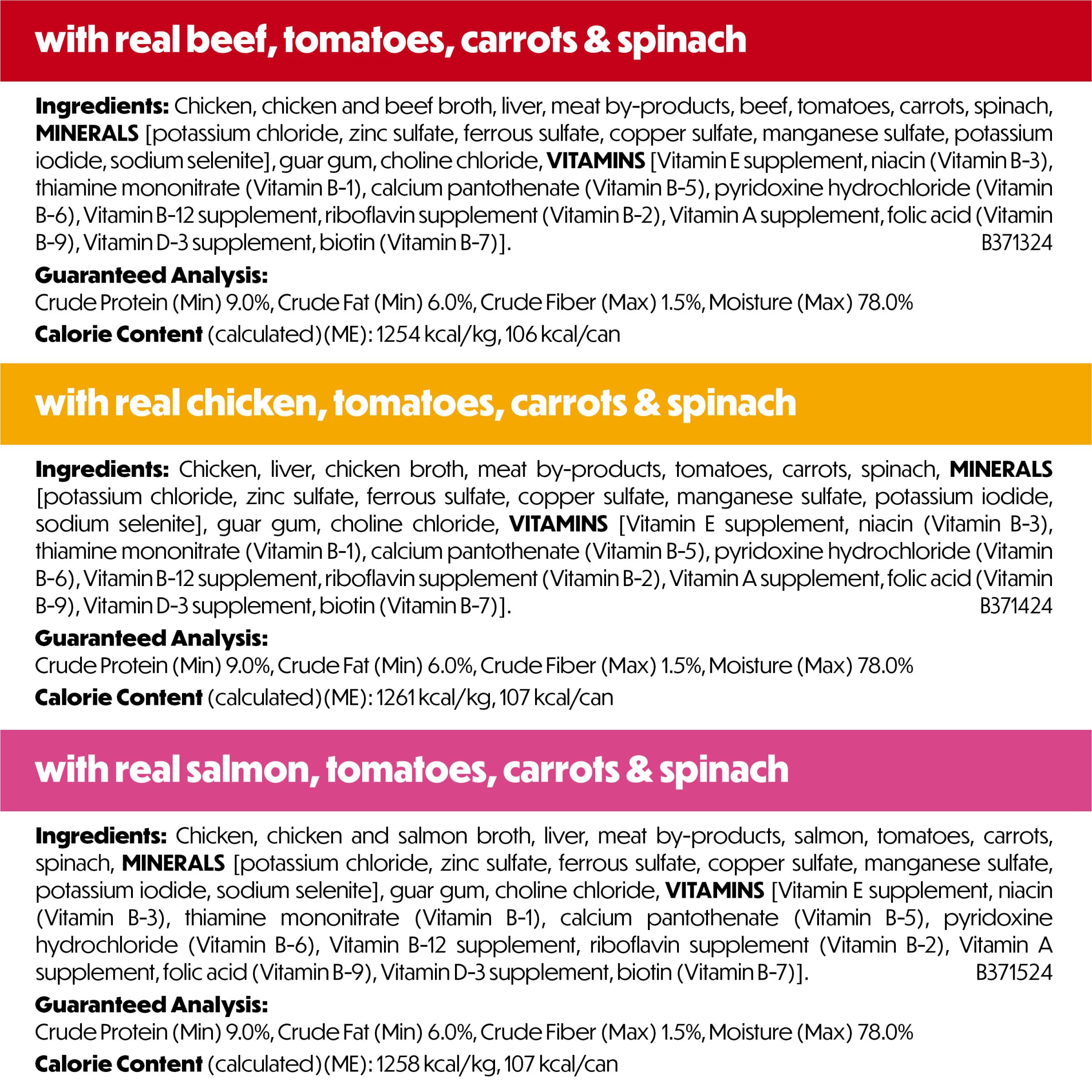 Beneful salmon pate with visible vegetables showing nutrient variety benefit