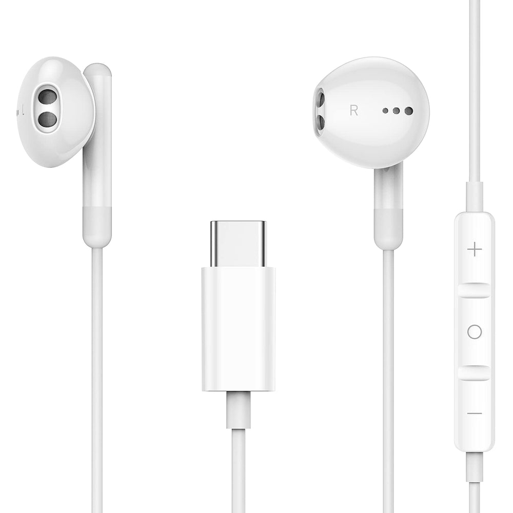 BENEWY auriculares al lado de un teléfono para referencia de tamaño