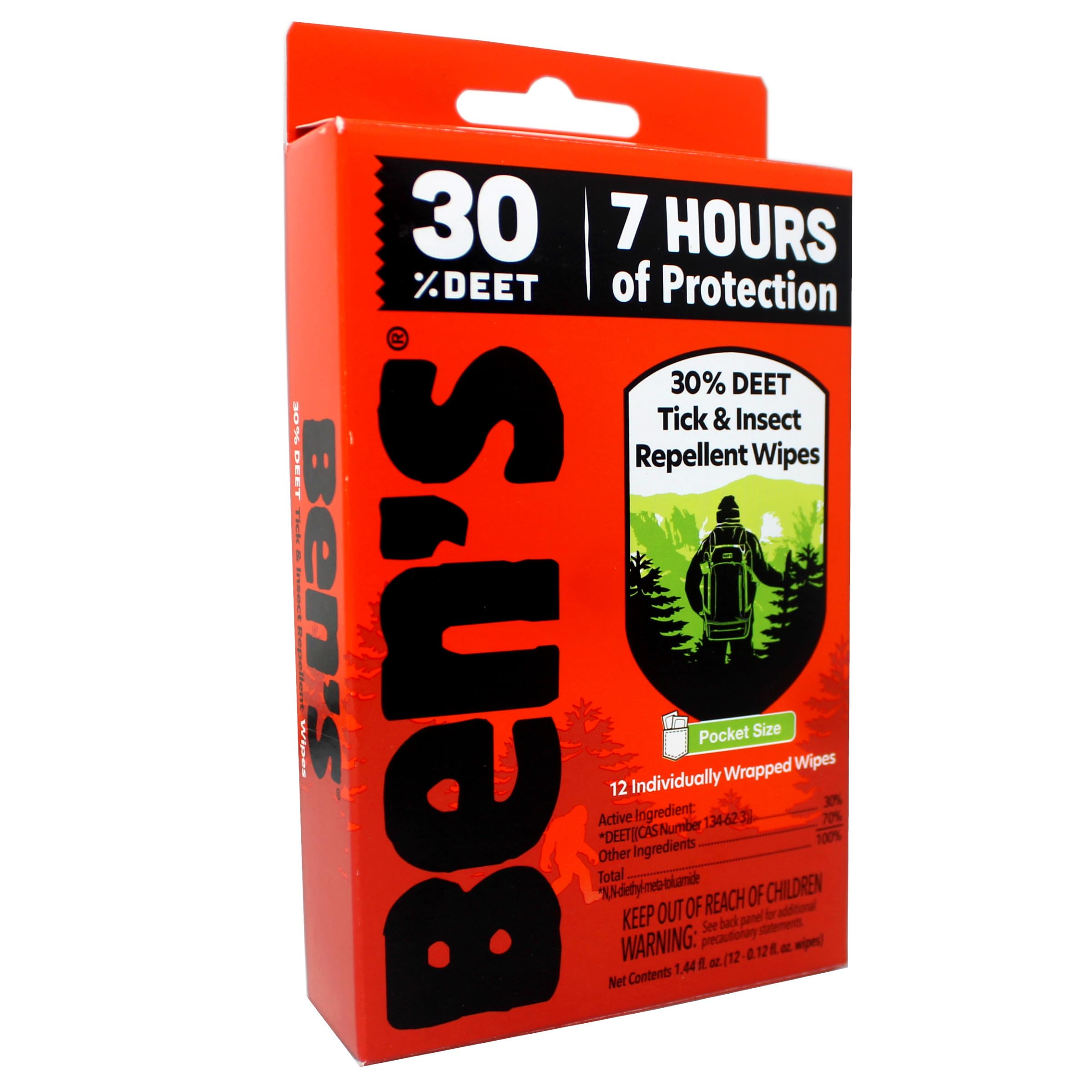 Ben's escena de camping con toallitas, protección duradera en exteriores