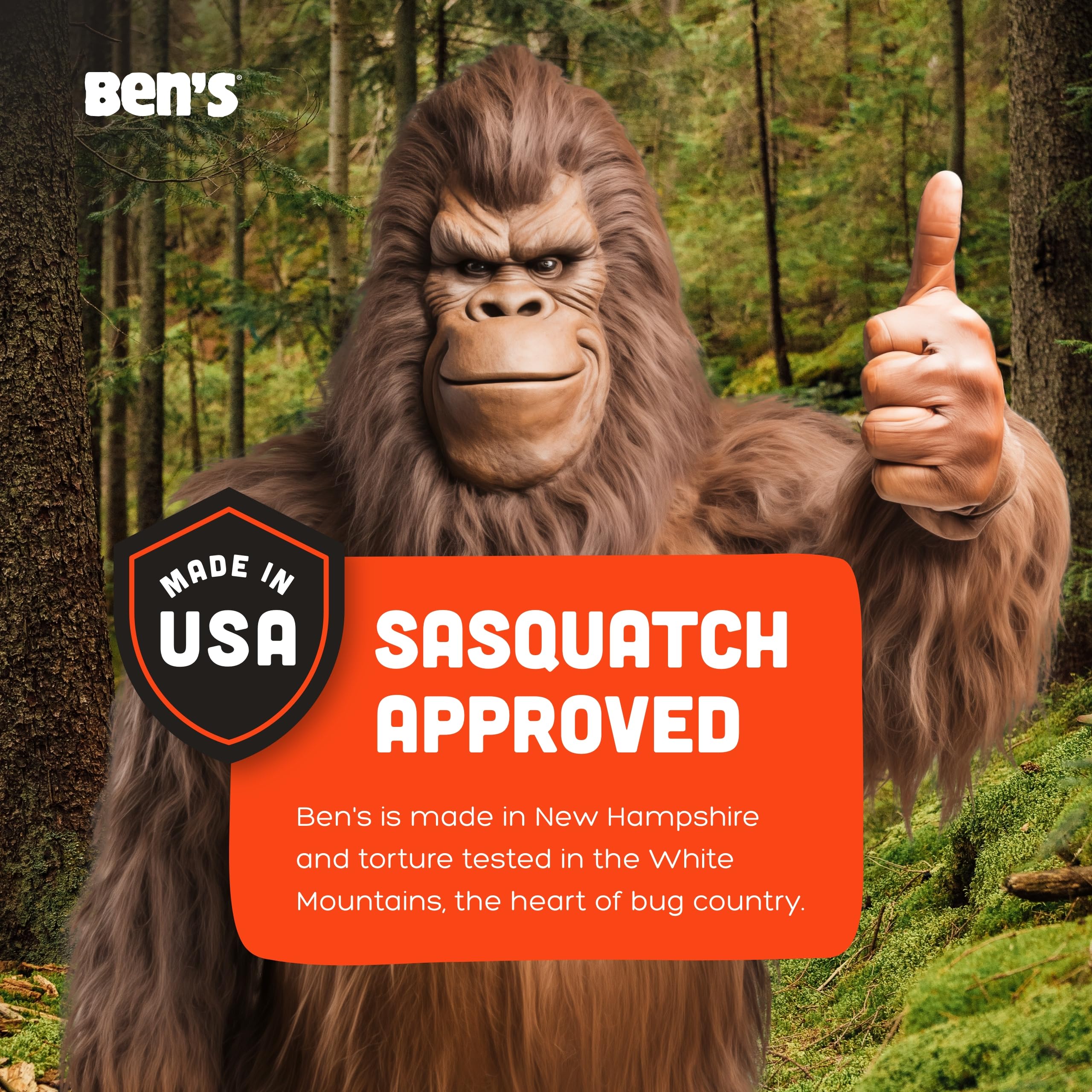 Ben's ambiente de camping con toallitas usadas durante una caminata segura